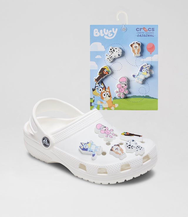 Crocs Bluey 5-Pack Jibbitz Charms - Fun Shoe Accessories for Kids & Adults | Perfect for Crocs Clogs, Sandals & DIY Customization