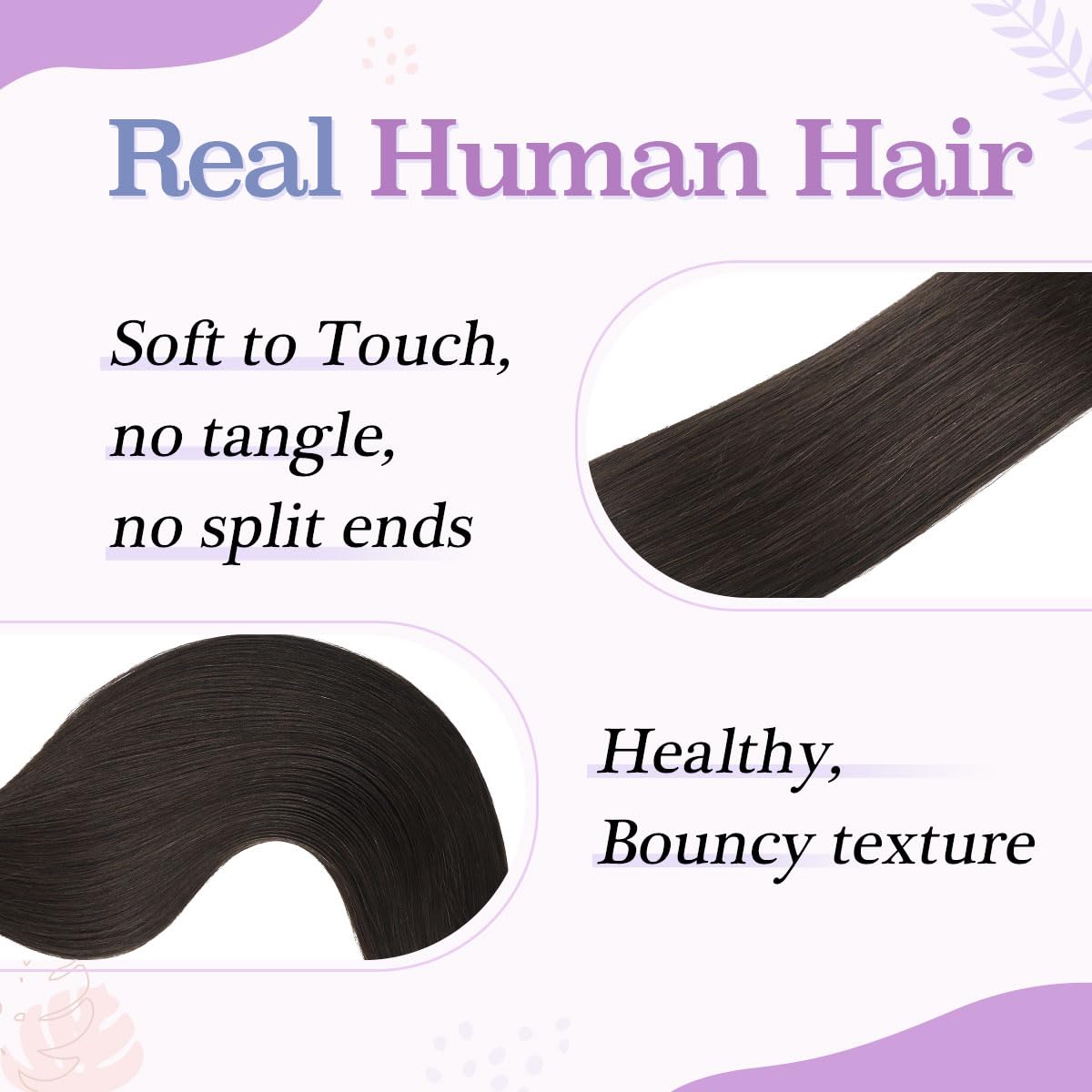 Clip in Hair Extensions 20 Inch Dark Brown Real Human Hair - 120g 6pcs Thick (#2) for Volume & Length - Perfect for Parties, Weddings & Daily Styling