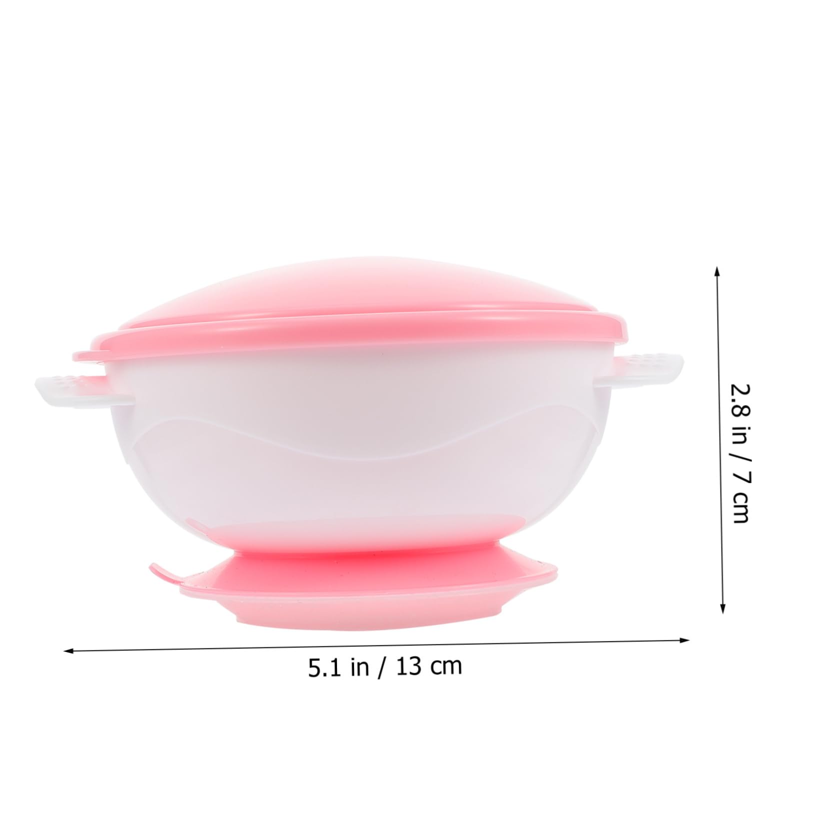 COOLHIYA Non-Slip Suction Bowls Set - Divided Baby Plates with Suction Base, BPA-Free Plastic Toddler Dinnerware (Pink) - Perfect for Kids Mealtime, Travel & Mess-Free Feeding