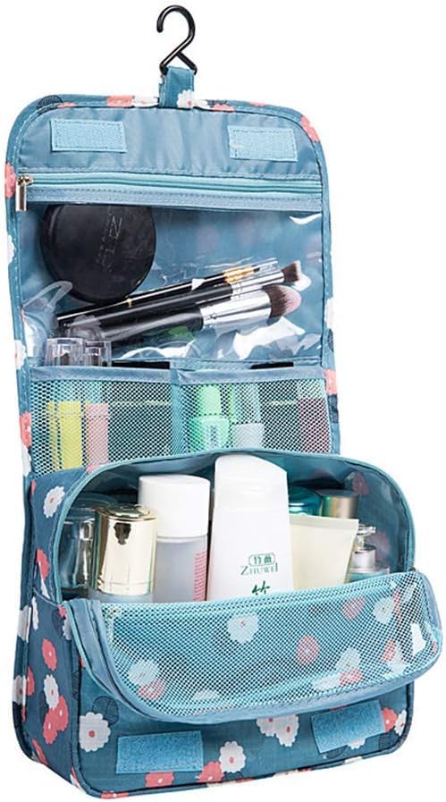 CLUSPEX Waterproof Hanging Toiletry Bag for Travel - Multi-Function Cosmetic Organizer with Multiple Pockets, Makeup Bag for Women & Men (Random Colors) - Perfect for Camping, Gym, Business Trips & Daily Use