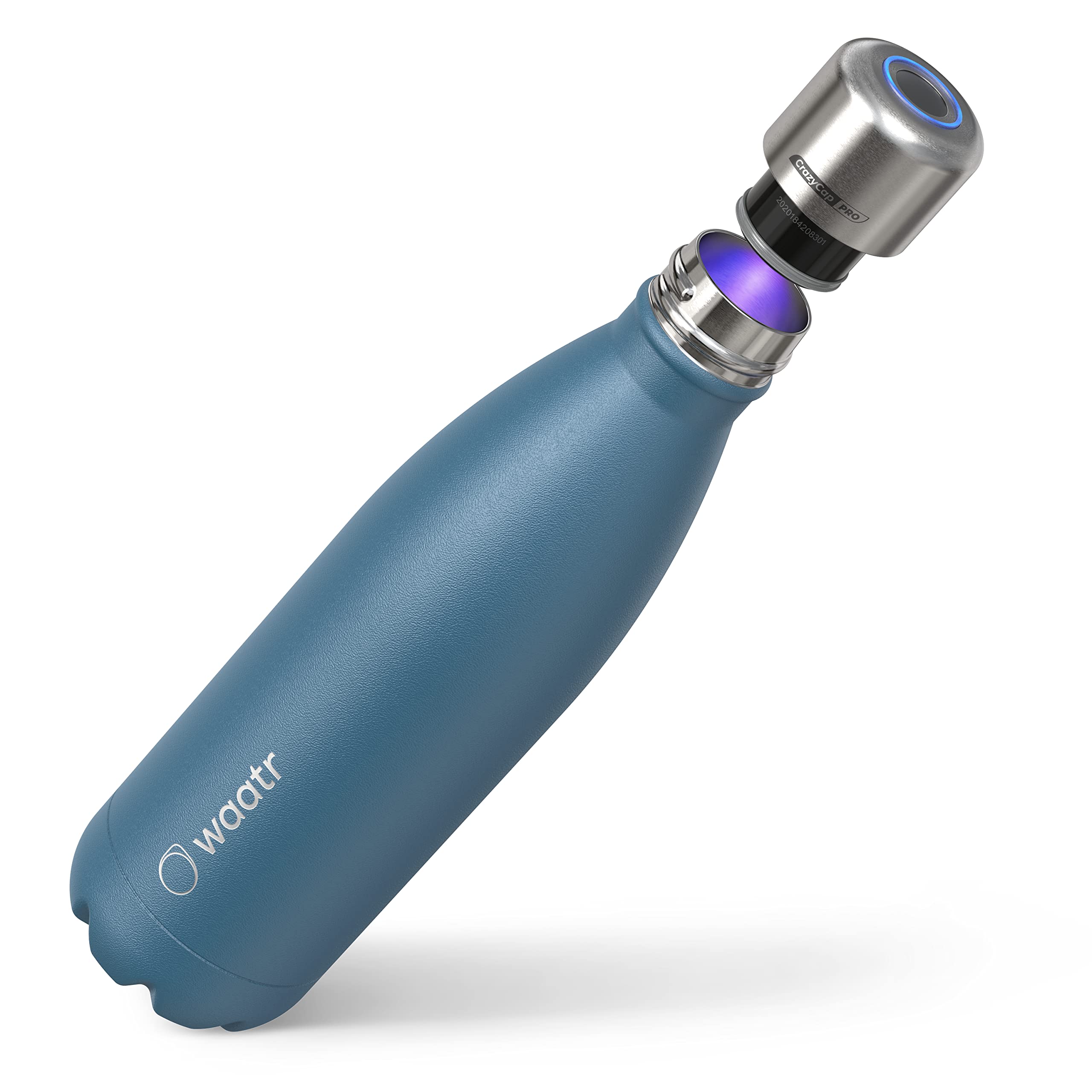 CrazyCap - Award-Winning Self-Cleaning Water Bottle with UV Purifier | NSF Certified | 24oz Insulated Stainless Steel | Perfect for Hiking, Travel & Outdoor Adventures