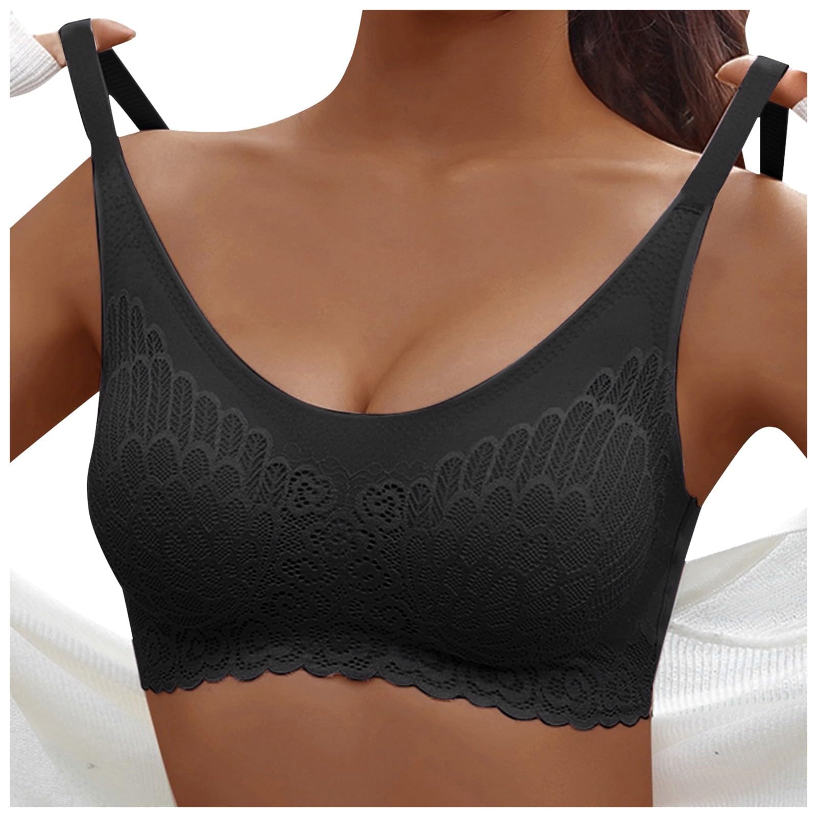 Seamless Stretch Wireless Bras for Women - Comfortable Padded Sports Bra & Sleep Bralette - Perfect for Yoga, Gym, and Relaxing at Home