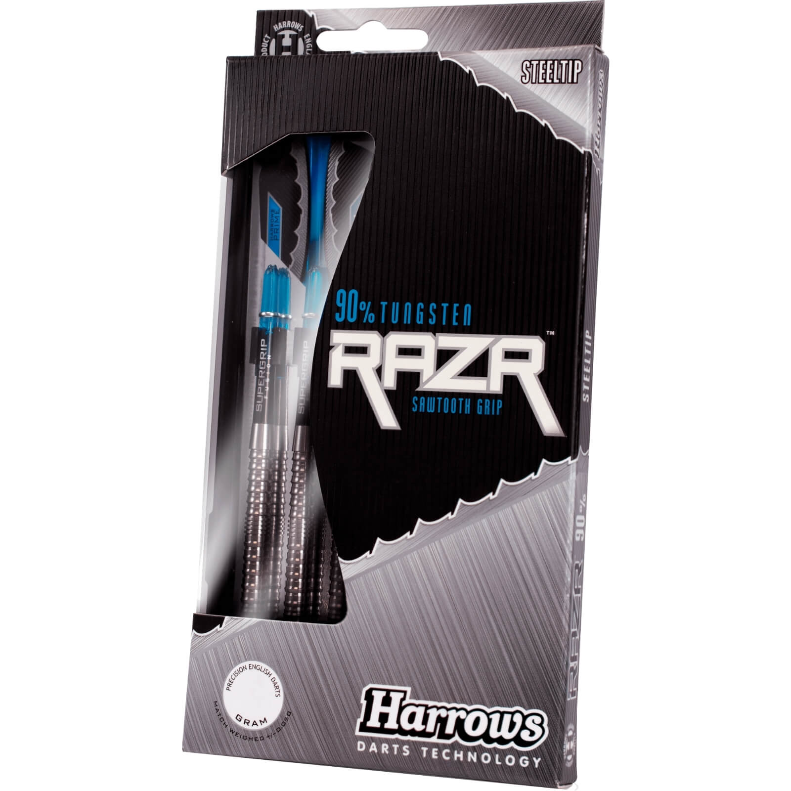 Harrows RazR Bulbous Steel Tip Darts - 90% Tungsten - 22g, 24g, 26g Weight Options - Professional Darts for Tournaments & Home Practice