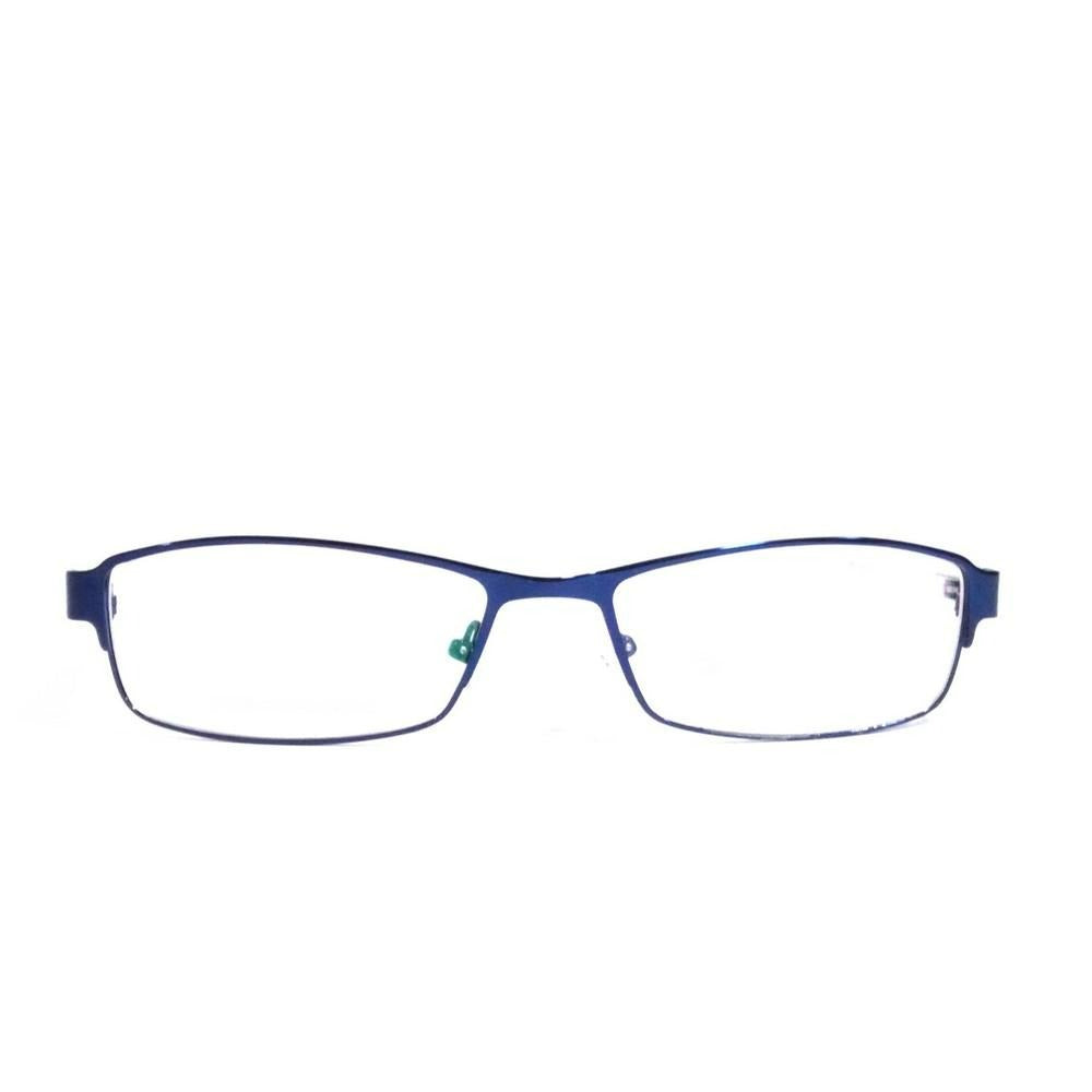 Stylish Blue Full Rim Metal Eyeglasses 1167BL - Trendy & Lightweight for Work, Reading & Everyday Wear
