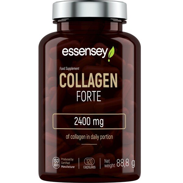Premium Collagen Forte Supplement 2400mg - 120 Capsules for Skin, Hair & Joint Health - Supports Anti-Aging & Hydration - Daily Beauty & Wellness Boost