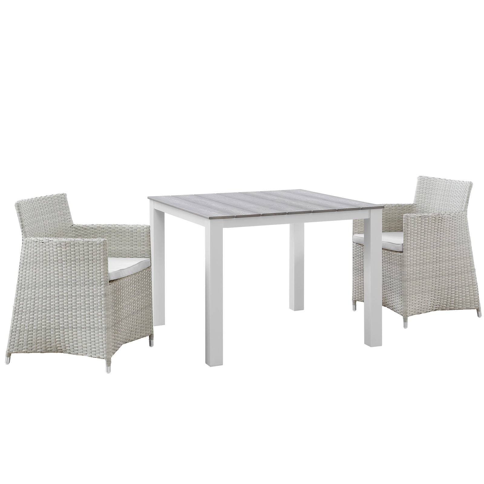 3-Piece Outdoor Patio Wicker Dining Set with Cushions - All-Weather Rattan Furniture for Garden, Backyard, Poolside & Balcony