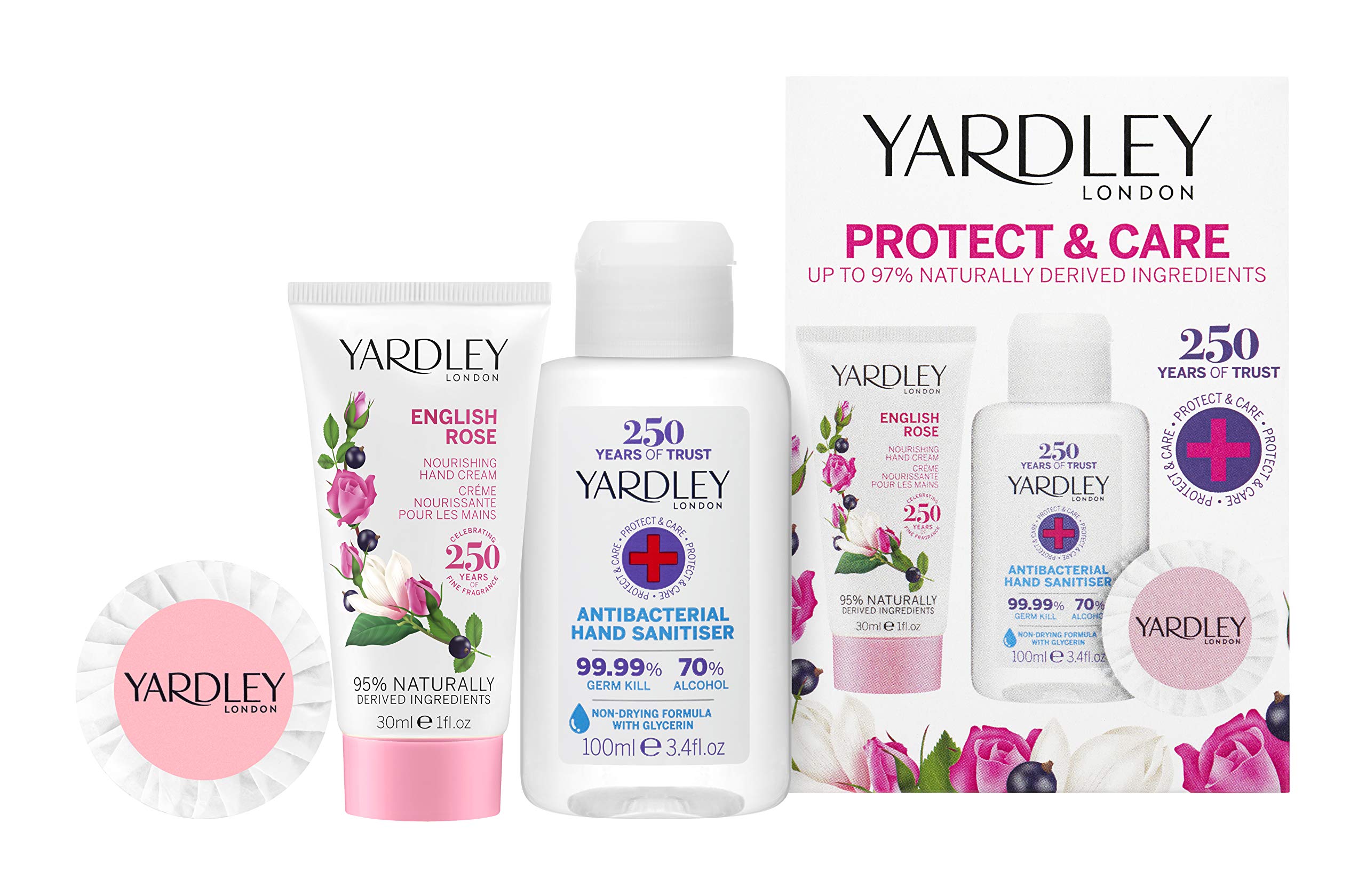 Yardley London English Rose Hand Cream & Lotion Gift Set for Dry Skin Care - Perfect for Gifts, Travel & Daily Moisturizing