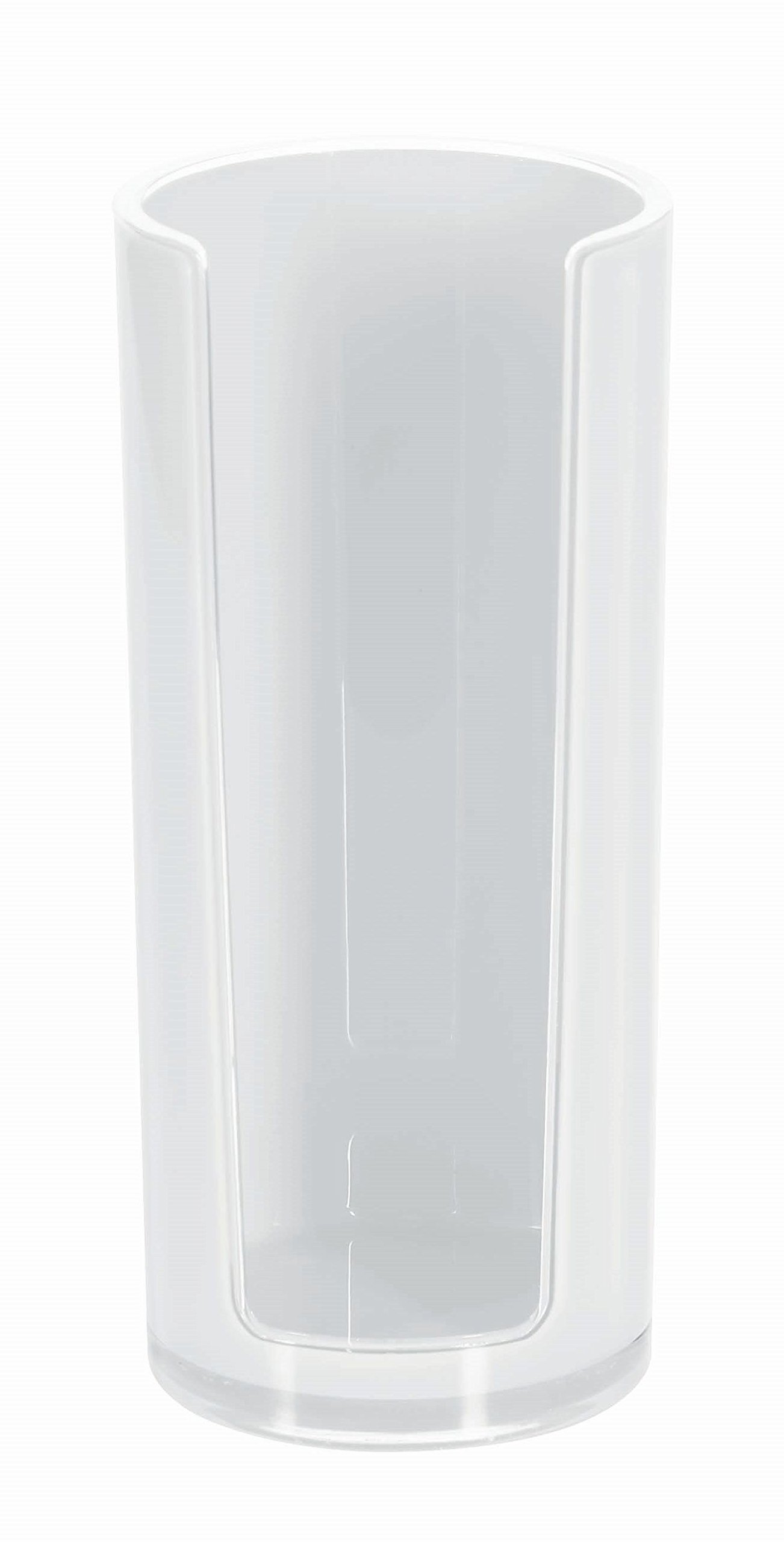 Premium Sydney Acrylic Cotton Pad Dispenser - Holds 10,17763 Pads, Sleek White Design | Perfect for Bathroom Organization & Makeup Removal Station