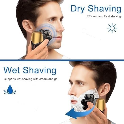 5-in-1 Electric Razor for Men - Powerful Rechargeable Shaver with Bald Head & Beard Trimmer - Perfect Gift for Husband/Boyfriend - Ideal for Travel, Gym & Daily Grooming
