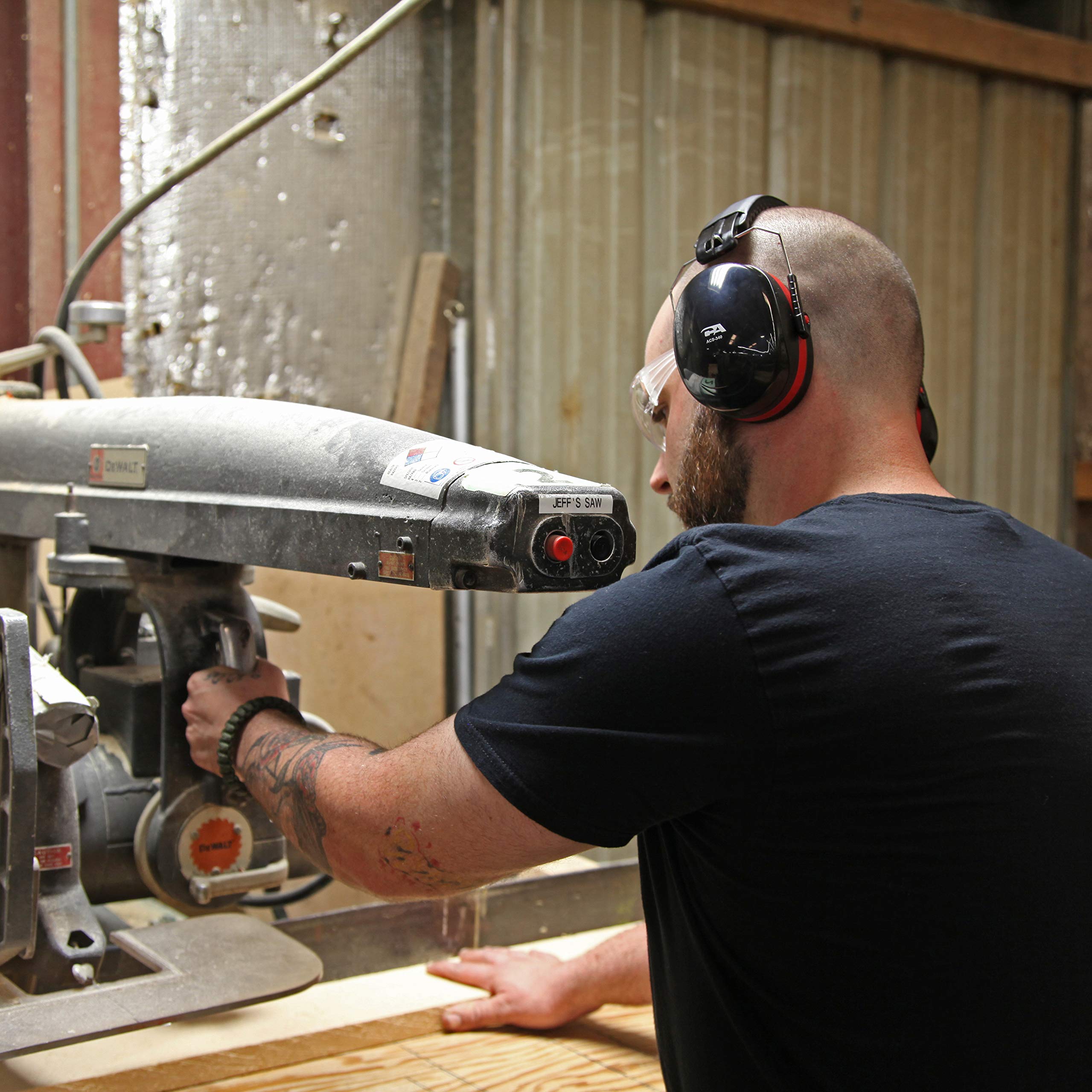 Cyber Acoustics Professional Safety Lightweight Ear Muffs - Hearing Protection & Noise Reduction for Shooting, Construction & Industrial Work