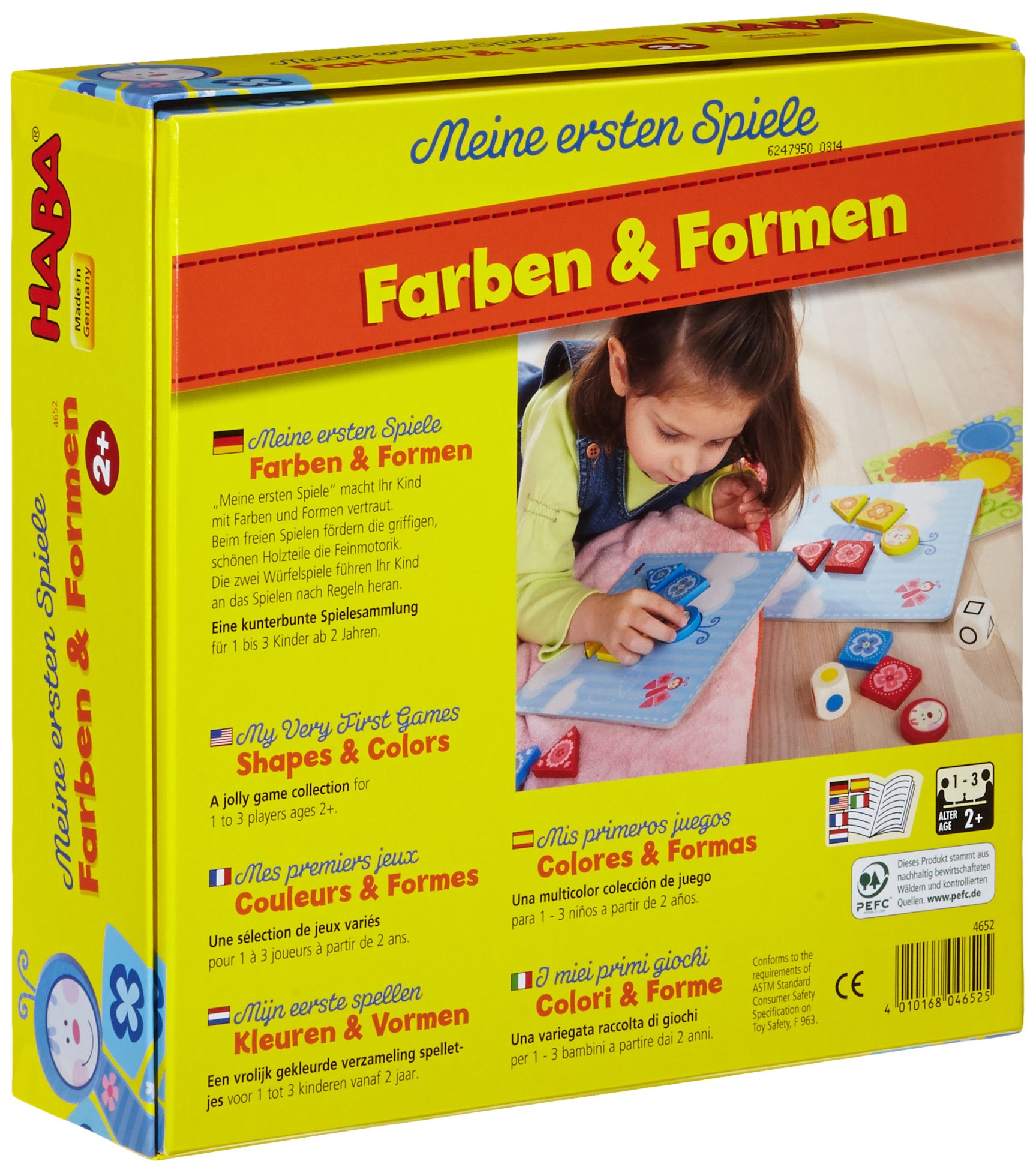 HABA My Very First Games – Shapes & Colors 4652 | Toddler Learning Board Game for 2-4 Year Olds | Preschool Shape Recognition & Color Matching Activity | Perfect for Family Game Night & Early Childhood Education
