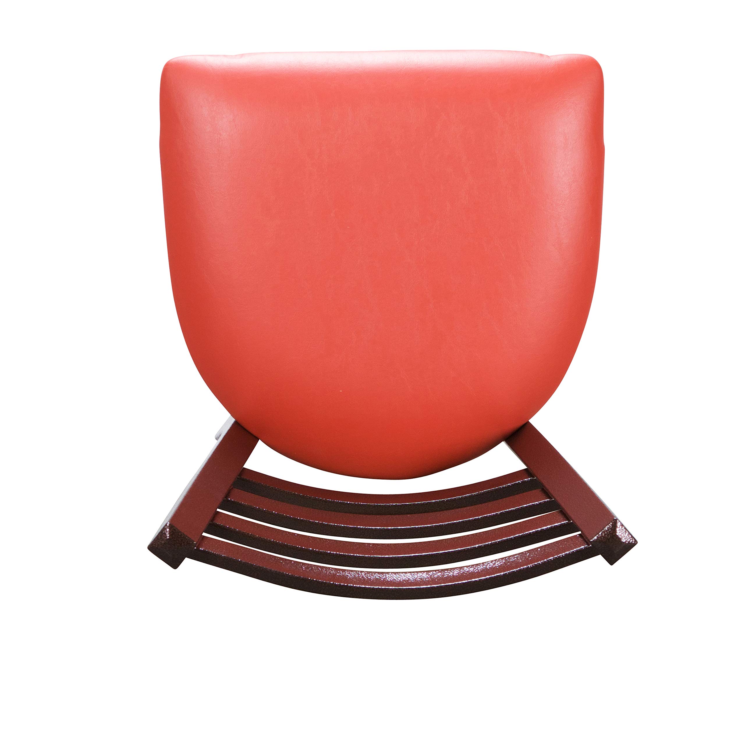 LINON Baxter Black/Red Metal Side Chair, Set of 2 - Modern Dining Chairs for Kitchen, Dining Room, Office & Outdoor Use - Durable Metal Frame & Comfortable Seating