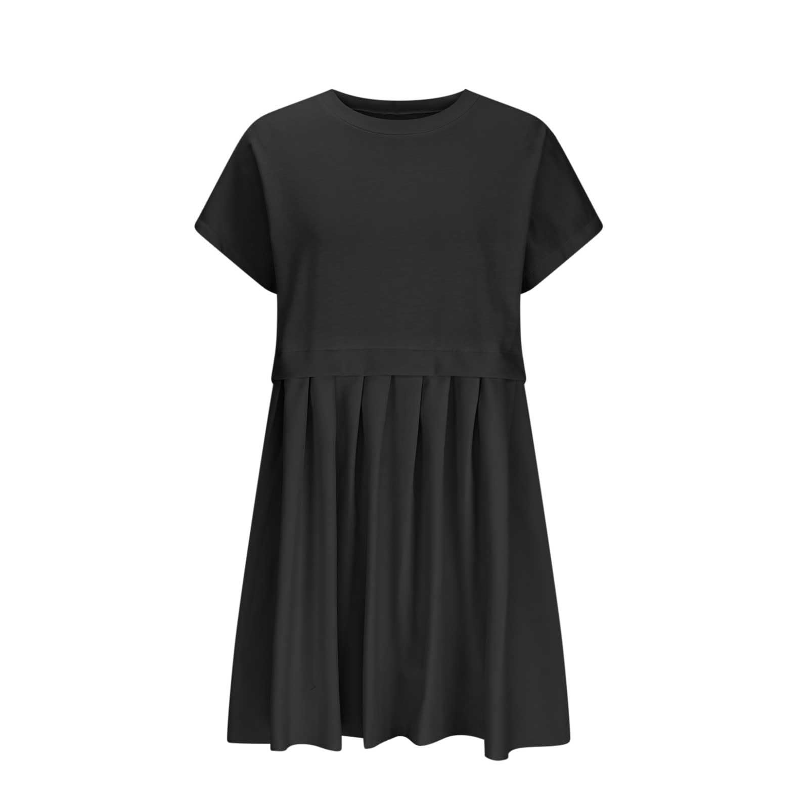 Women's Oversized Sweatshirt Dress - Summer Ruffle A-Line Babydoll Mini Dress for Casual, Athletic & Tennis Wear | Lounge, Gym, Street Fashion & Date Night Outfits