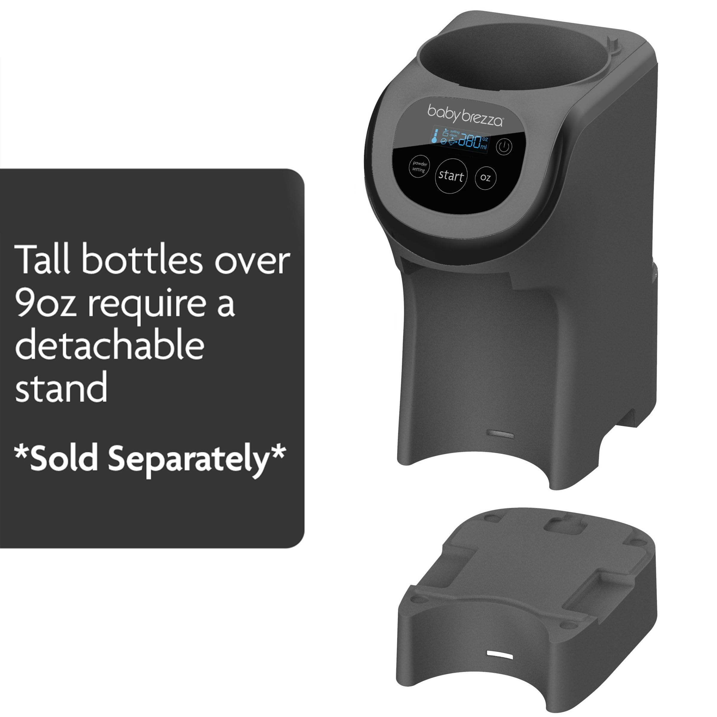 Baby Brezza Formula Pro Mini Portable Baby Formula Maker Machine - Compact & Travel-Friendly for Small Spaces - Perfect for On-the-Go Bottle Feeding - Ideal for Home, Travel, Daycare & Outdoor Use - Charcoal Gray