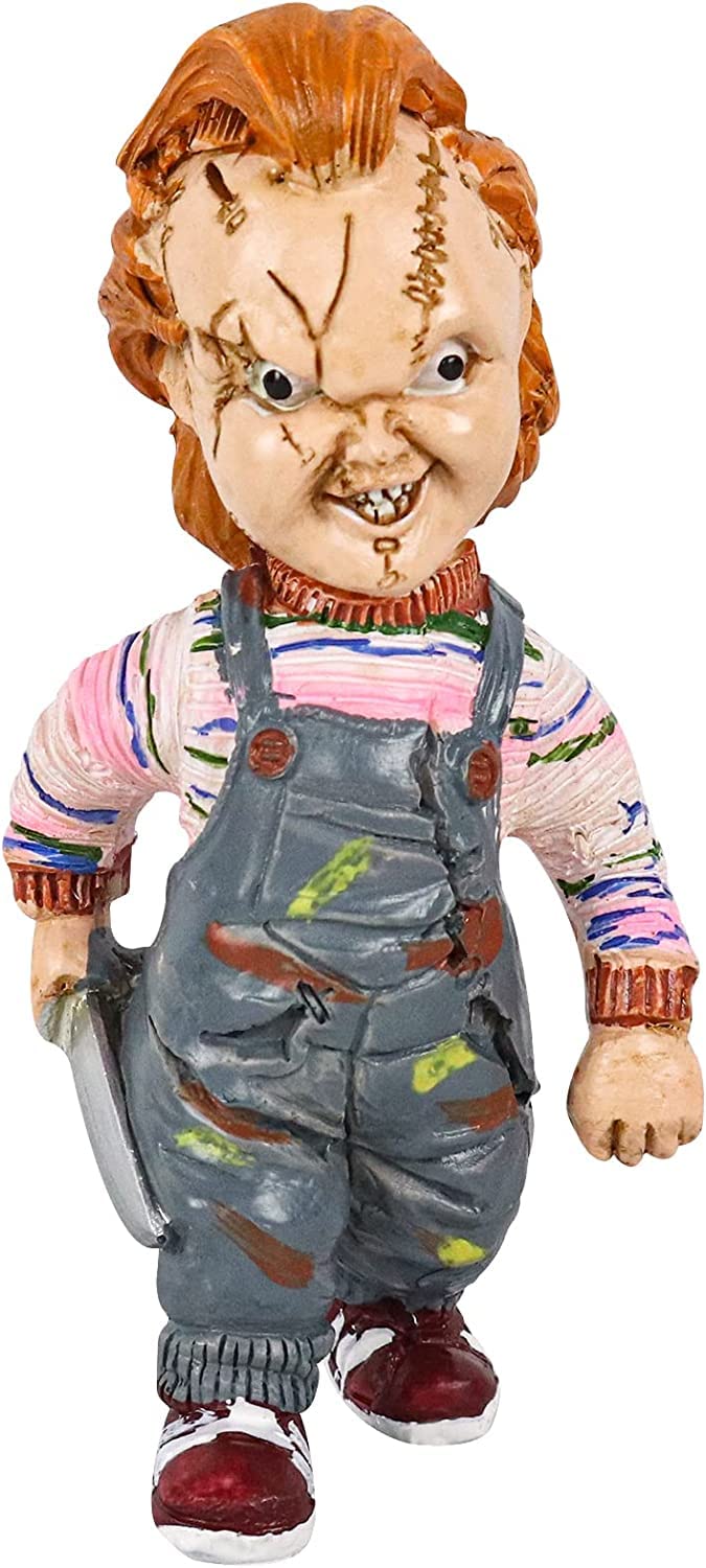 Horror Movie Garden Gnomes - Michael Myers, Jason, Chucky Killer Halloween Decor - Scary Lawn Statues for Outdoor Yard & Garden - Perfect for Halloween Party Decorations & Horror Fan Gifts