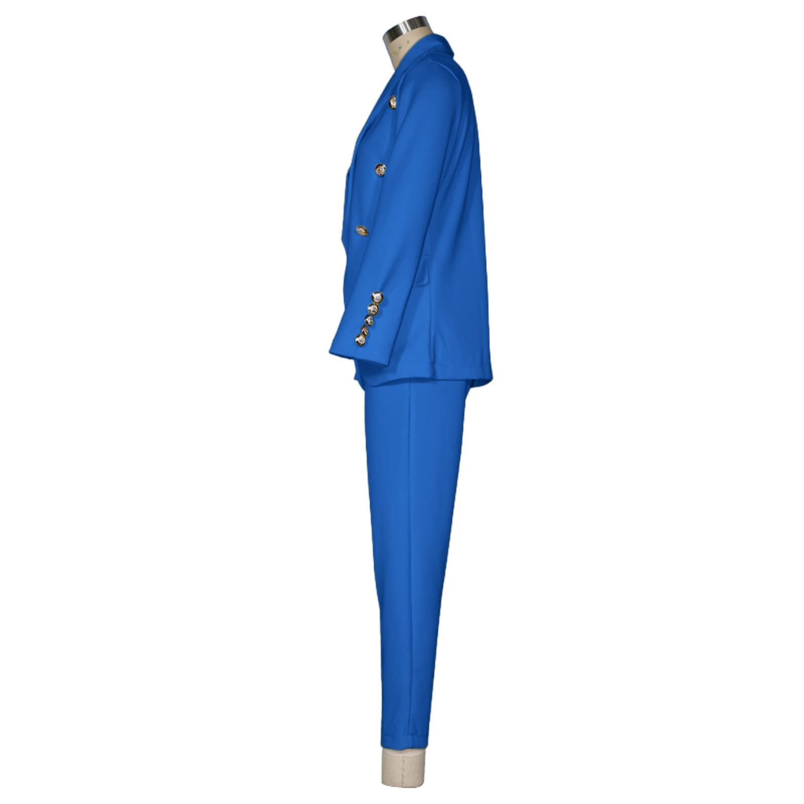 Women's Slim Fit Two-Piece Lapel Suit Set - Formal Office Business Blazer & Pants Outfit with Long Sleeves | Professional Workwear for Business Meetings & Corporate Events
