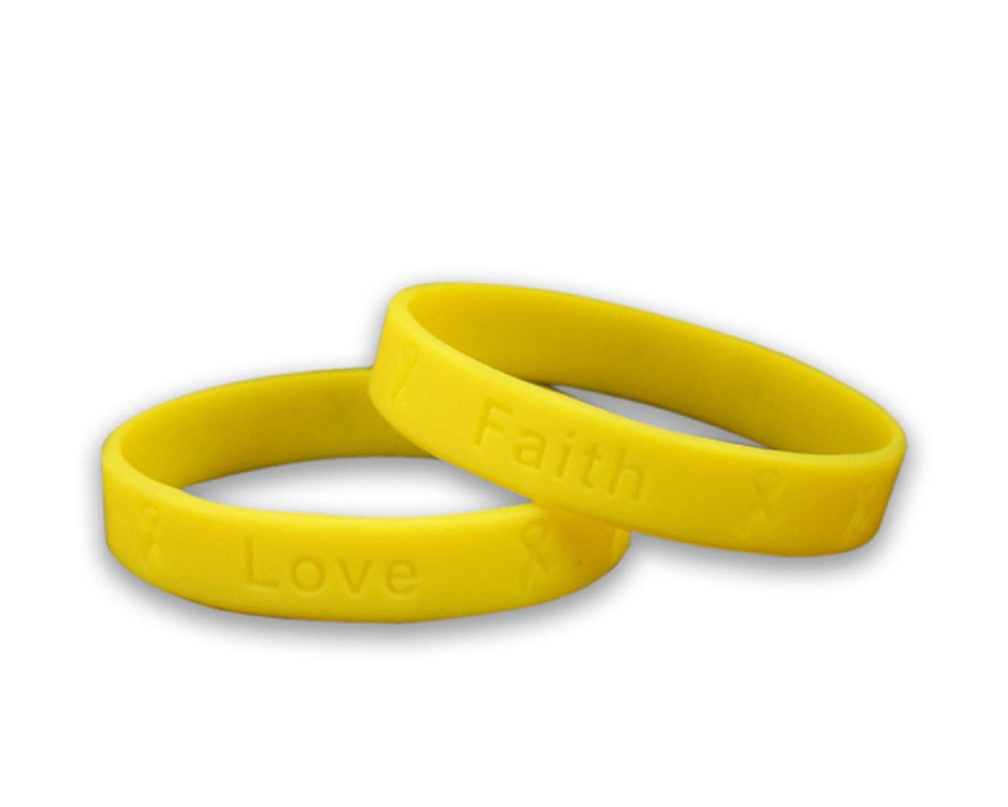 50 Pack Yellow Spina Bifida Awareness Bracelets - Silicone Ribbon Wristbands for Adults & Kids - Support Spina Bifida Awareness Month, Fundraisers & Charity Events