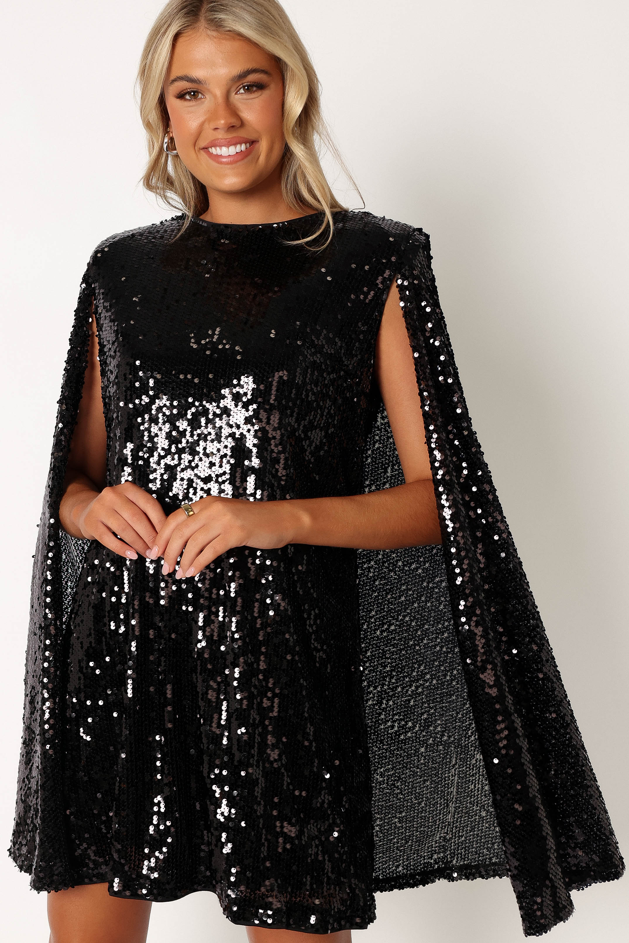 Jemima Mini Dress - Black Sequin Party Dress for Women | Elegant Evening Cocktail Dress for Night Out & Special Occasions