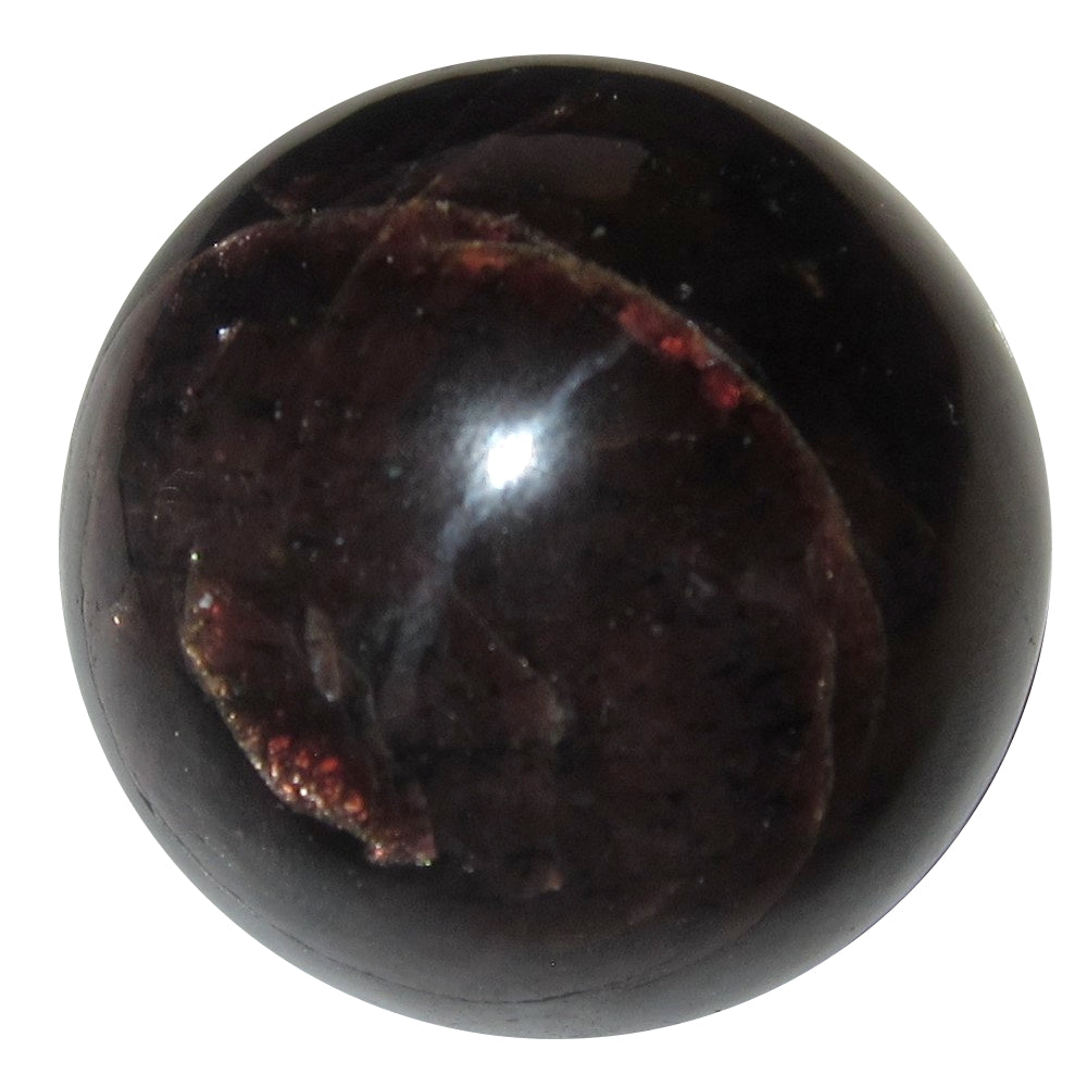 Garnet Sphere Deep Red Wine Fine Crystal Ball - Premium Decorative Gemstone for Home, Office & Feng Shui
