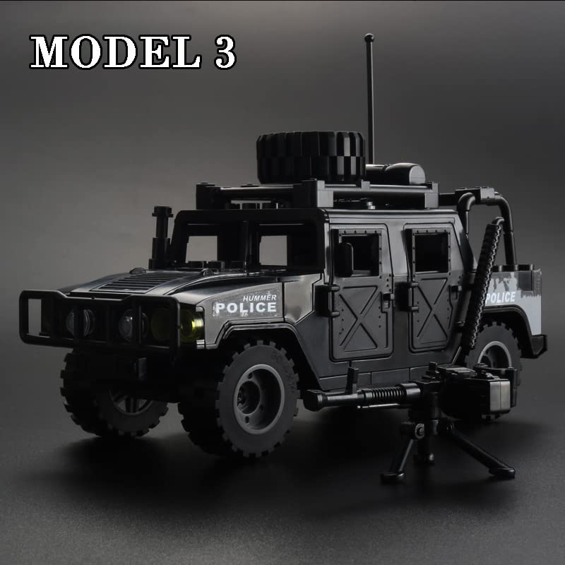 6 Mini Soldiers Military Vehicle Building Blocks Set - 4 in 1 Army Truck Construction Kit, Army Model Car Toys for Kids & Boys | STEM Learning, Birthday Gift, War Game Scenes
