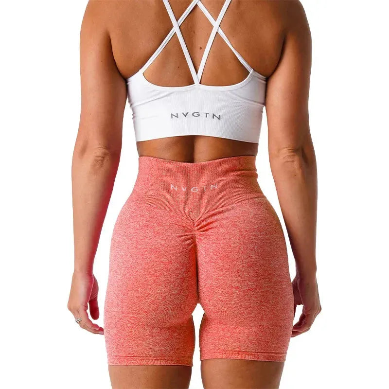 NVGTN Scrunch Seamless Yoga Shorts for Women - High Waisted Spandex Workout Shorts with Butt Lifting Design, Breathable & Elastic Gym Running Athletic Shorts - Perfect for Yoga, Pilates, Running & Lounge Wear