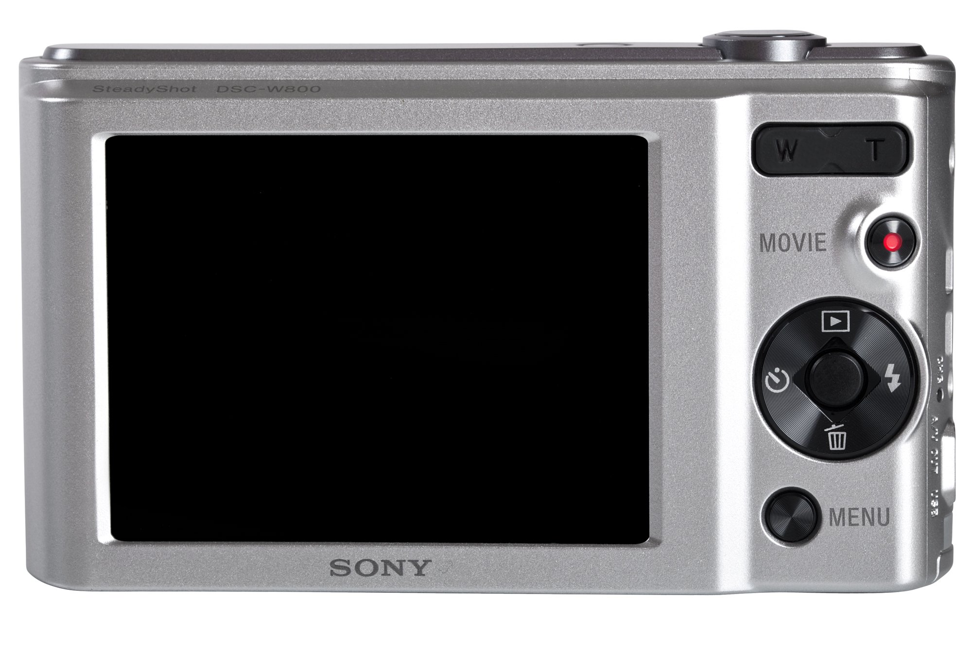 Sony DSCW800 20.1MP Digital Camera with 5x Optical Zoom - Silver (Renewed) | Compact Point & Shoot Camera for Travel, Vlogging & Everyday Photography
