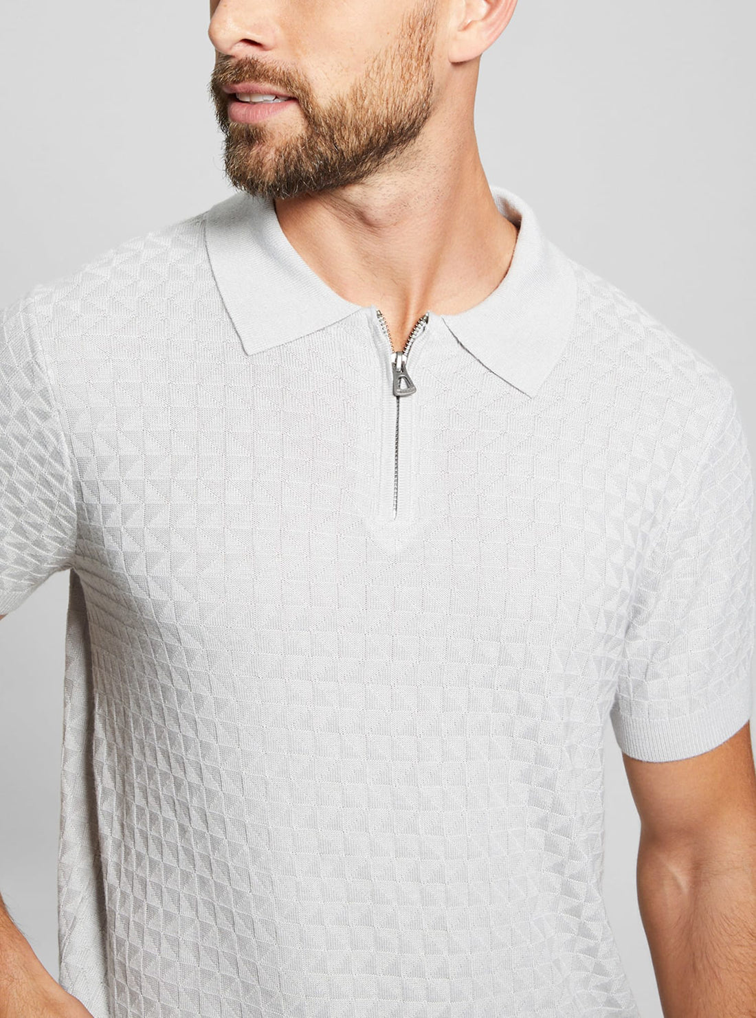 Grey Checkered Kyle Polo T-Shirt for Men - Stylish Casual Wear for Everyday Outfits & Summer Fashion