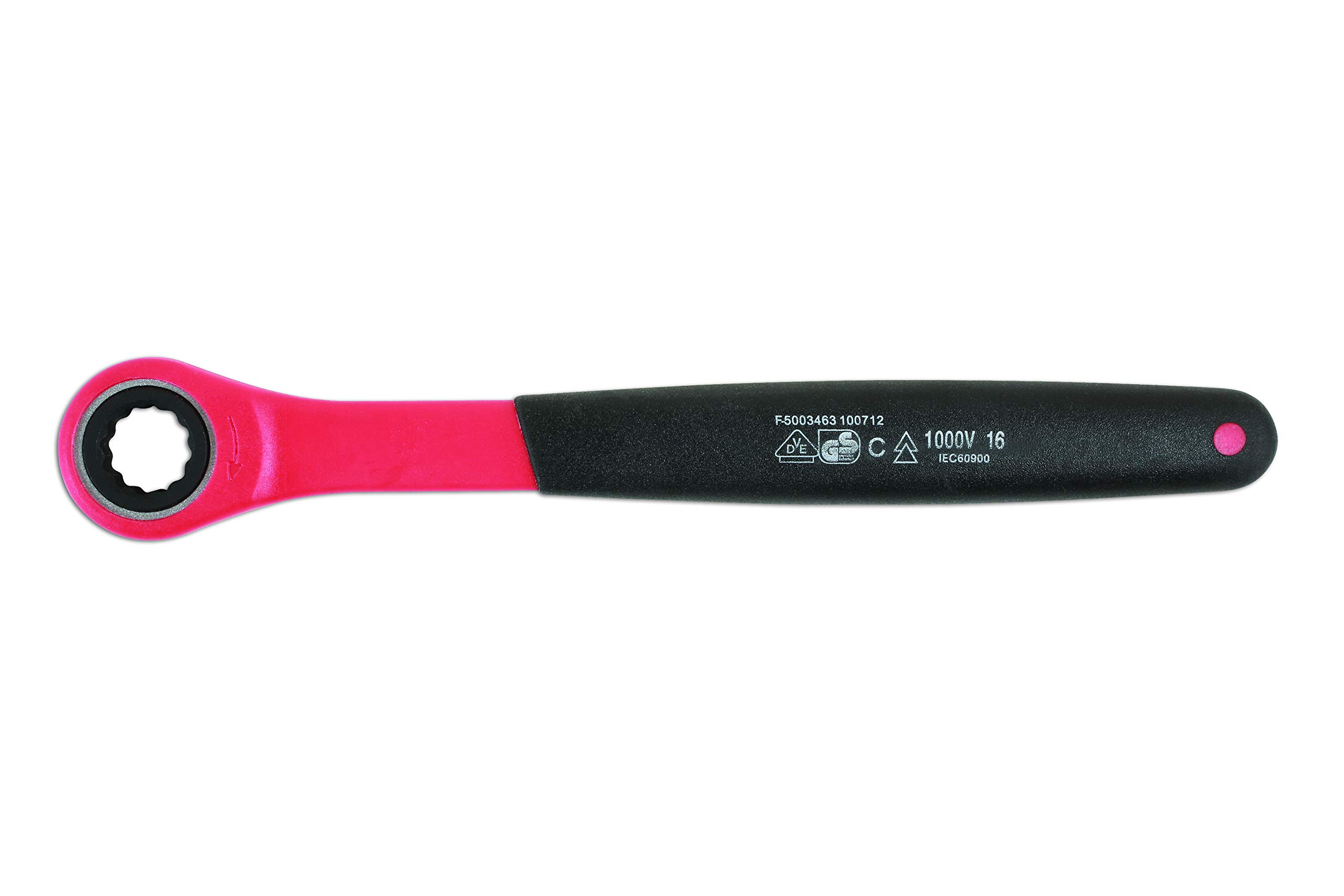 VDE Insulated 11mm Laser 6881 Ratchet Ring Spanner - Professional Electrician Tool for Safe Electrical Work
