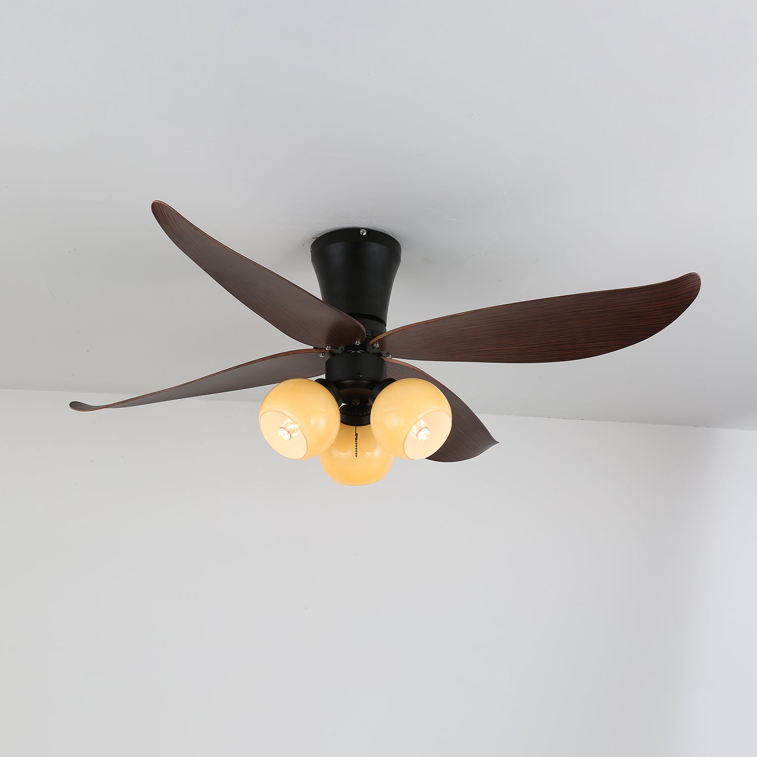 Arbora Bloom Ceiling Fan with Light Kit - Modern Flush Mount LED Ceiling Fan for Bedroom, Living Room & Office - Energy Efficient Quiet Operation
