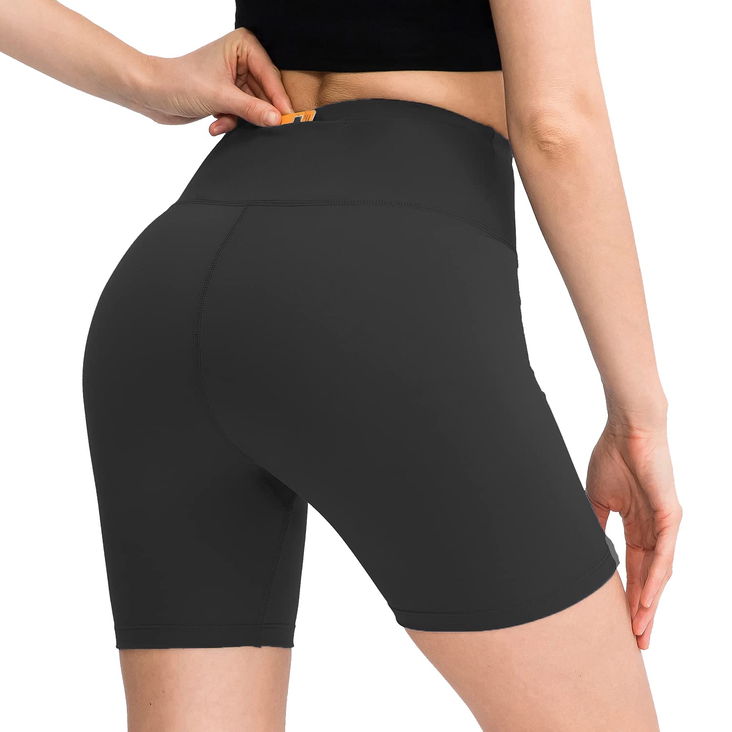 Msicyness Women's High Waist Biker Shorts - 5