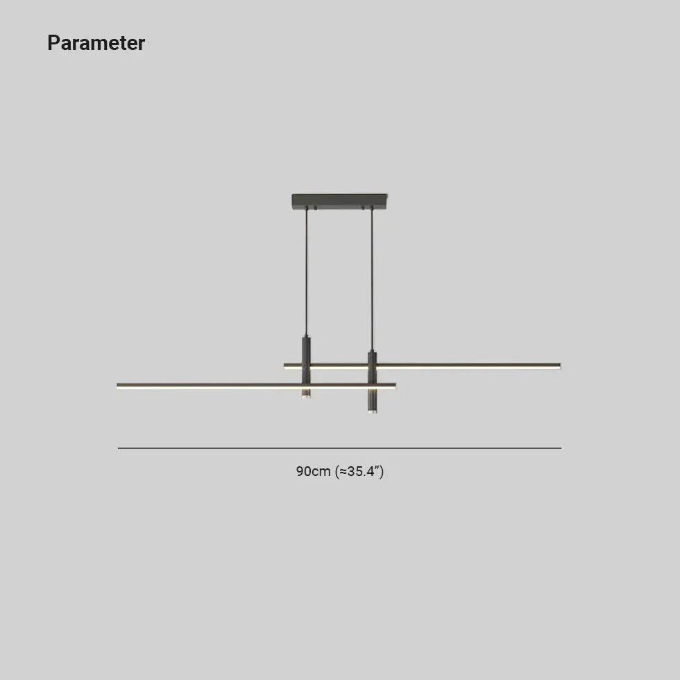 Modern Symmetrical LED Light Bars - Adjustable Dining Room Pendant Lighting Fixture for Kitchen Island, Breakfast Nook & Contemporary Home Decor