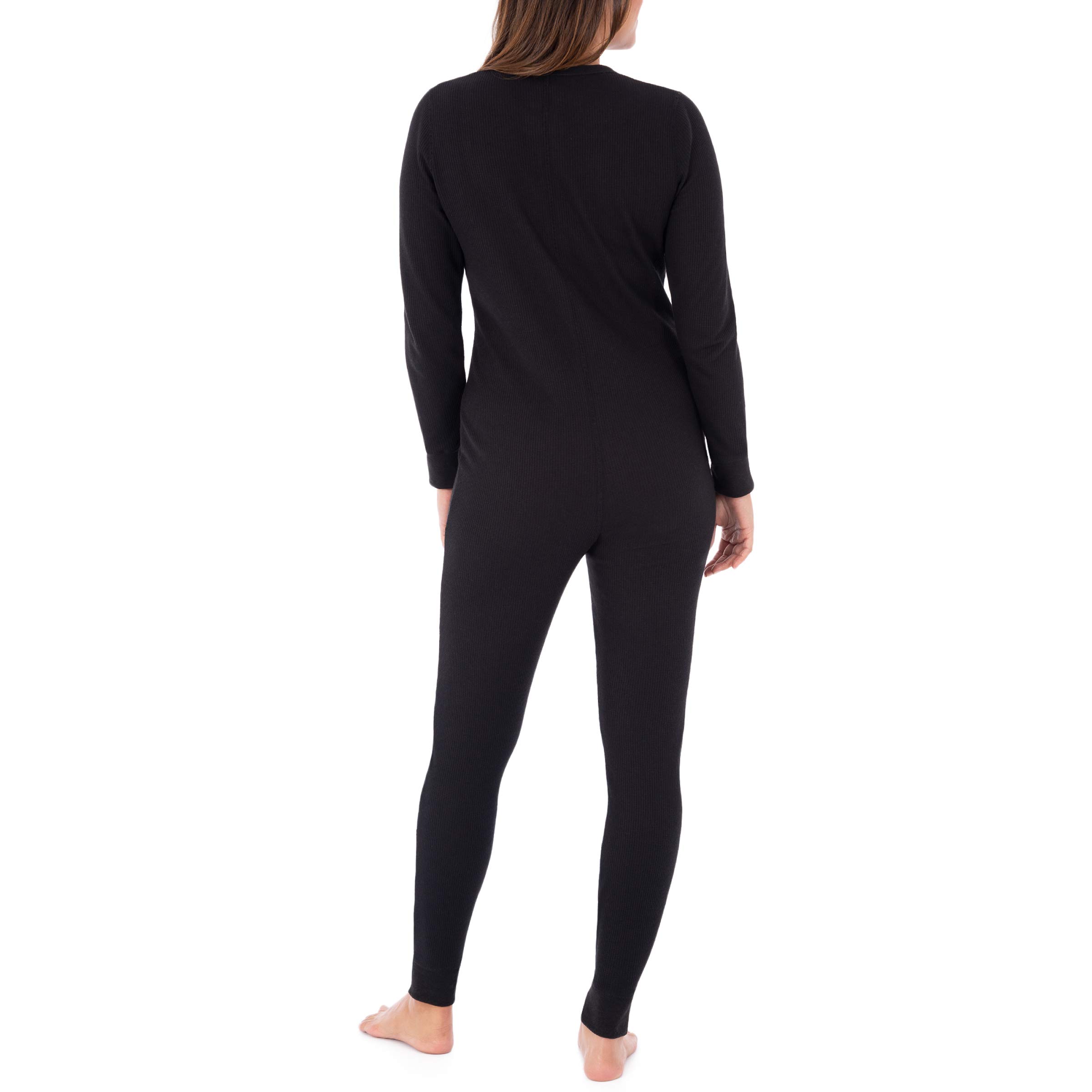 Fruit of the Loom Women's Micro Waffle Premium Thermal Union Suit - Warm Winter Underwear for Cold Weather & Outdoor Activities