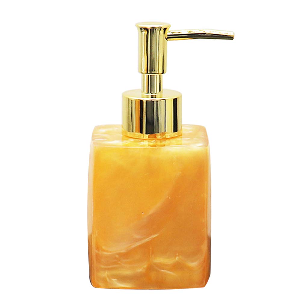 Premium Square Soap Dispenser for Hotels & Bathrooms - 250ML Manual Pressure Pump Bottle for Hand Soap, Shampoo & Shower Gel - Durable Resin Container for Home, Spa & Commercial Use