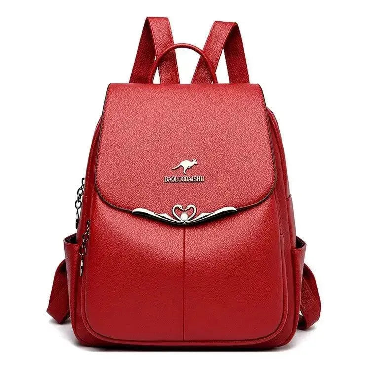 Stylish Genuine Leather Women's School Backpack - Durable Laptop Bag for College, Work & Travel - Perfect for Students & Professionals