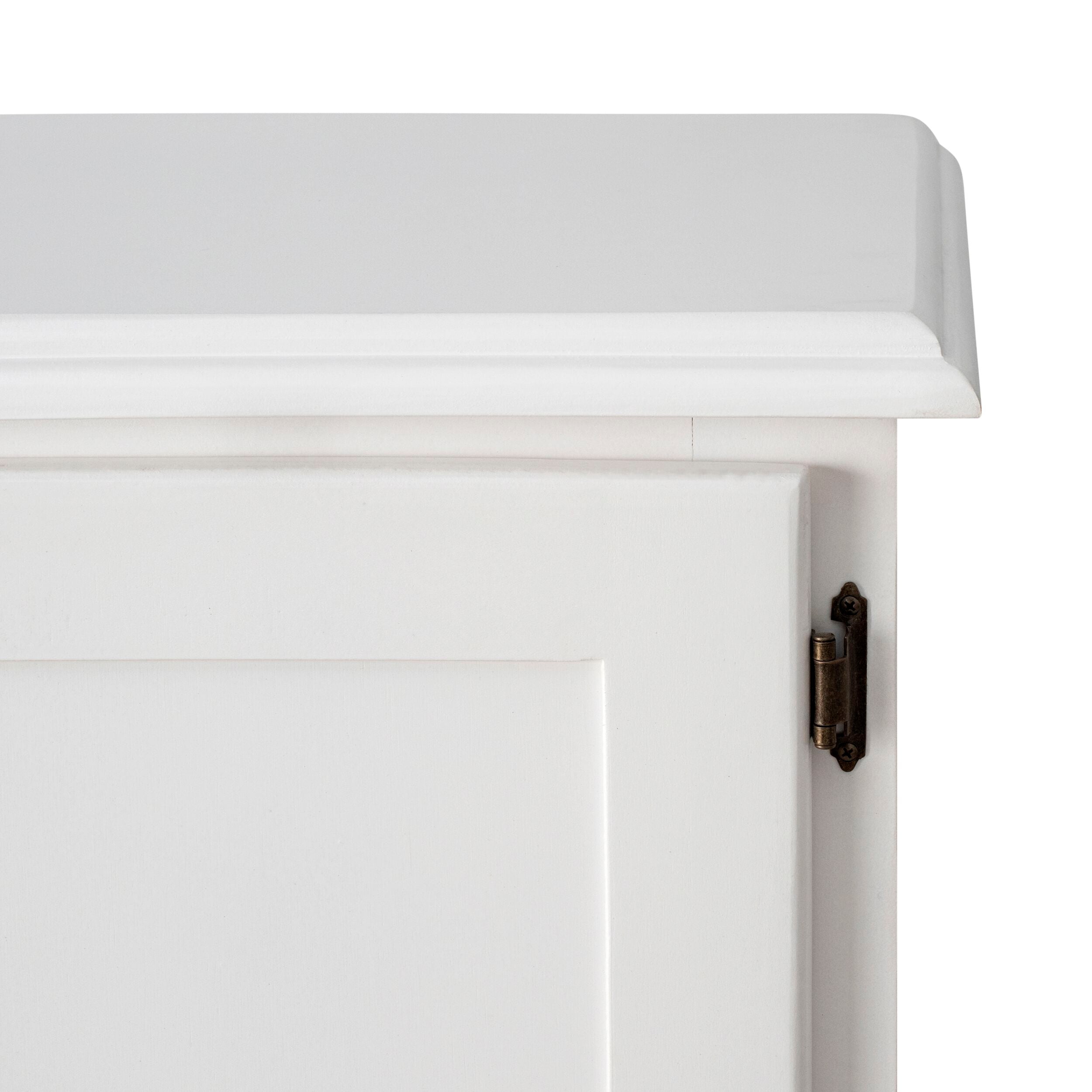 Armand 4-Door Bookcase Storage Cabinet 94.5 x 32.7 Inches White - Perfect for Living Room, Office & Library Organization