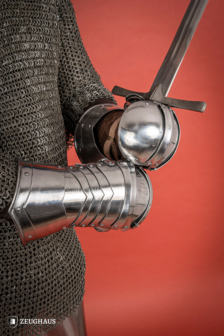 1.6mm Polished Stainless Steel Mitten Gauntlets - Durable Hand Protection for Medieval Reenactment, LARP & Cosplay