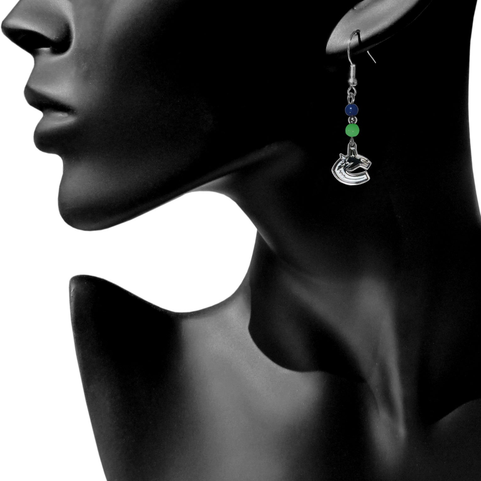 NHL Women's Fan Bead Earrings and Bracelet Set - Hockey Team Jewelry Gift for Her - Perfect for Game Day, Parties & Sports Events