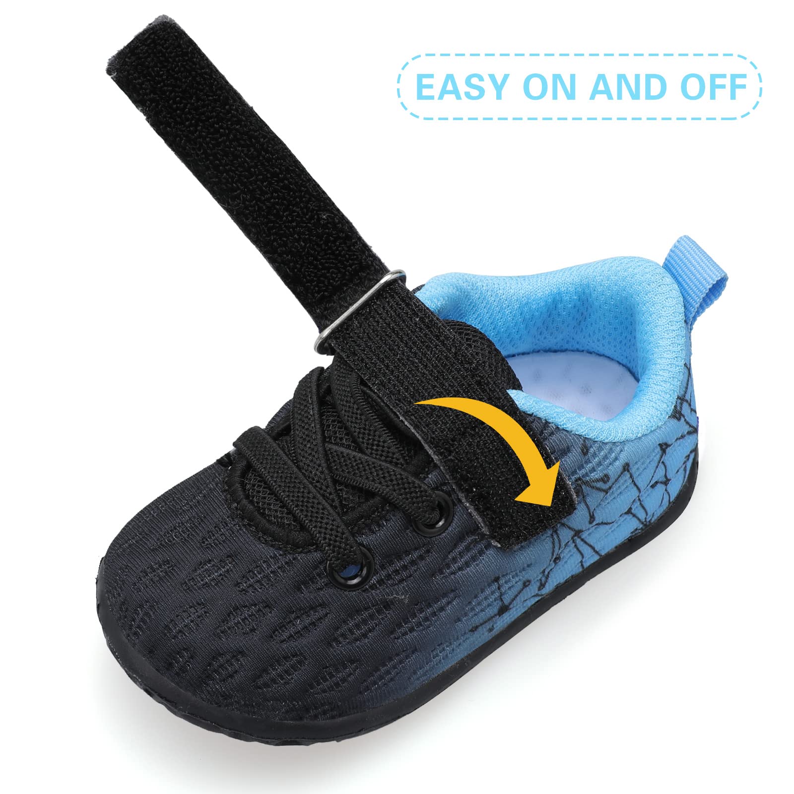 FEETCITY Baby Sneakers for Boys & Girls - Soft First Walking Shoes for Infants, Non-Slip Toddler Slip-On Shoes - Perfect for Newborn Crib, Playtime & Outdoor Activities
