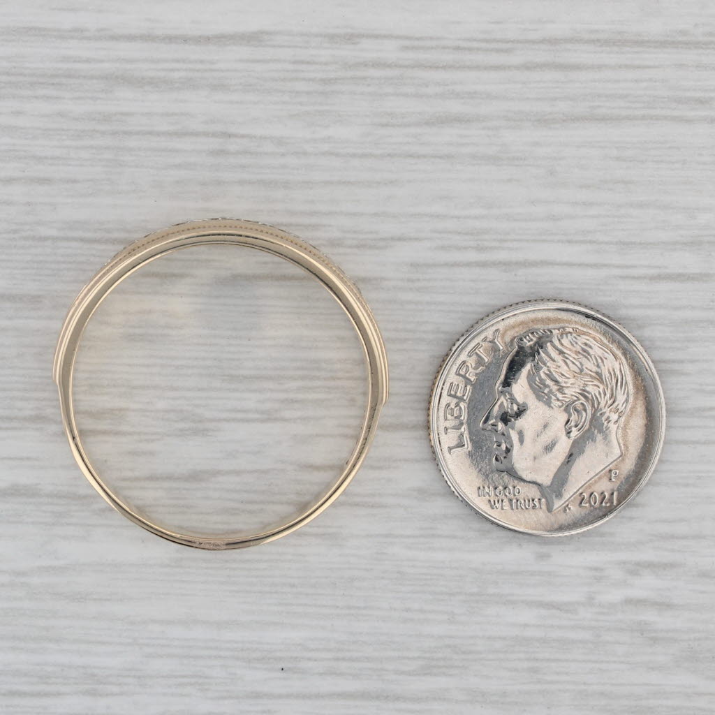 0.48ctw Diamond Men's Wedding Band Ring - 10k Yellow Gold, Size 12.5 - Perfect for Engagement, Anniversary & Special Occasions