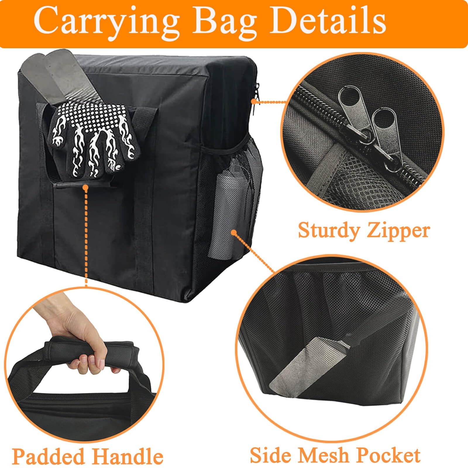 **Blackstone 17 Inch Griddle Cover & Carry Bag – Heavy Duty 600D Polyester, Water Resistant BBQ Grill Cover Accessory – Fits 17