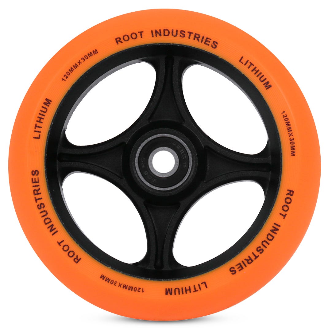 Root Industries 120mm Lithium Wheels - High-Performance Skateboard & Longboard Wheels for Smooth Rides on Pavement and Cruising