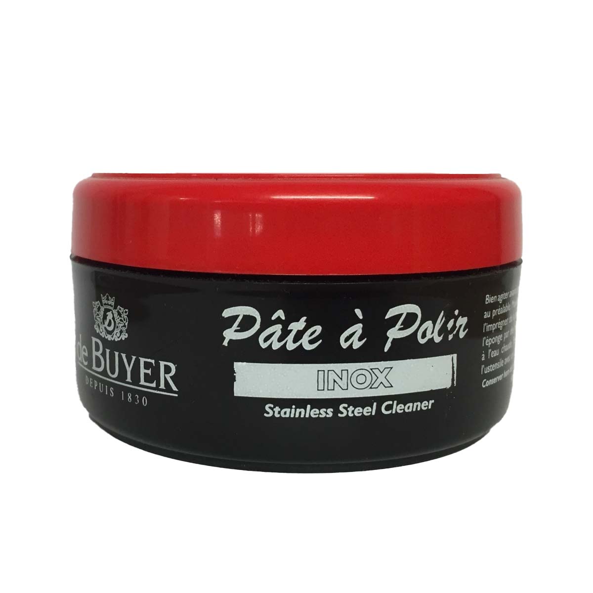 de Buyer Stainless Steel Cleaner Paste 4200.03N 150ml - Professional Cookware Cleaner for Pots, Pans & Stainless Steel Utensils - Ideal for Kitchen, Restaurant & Commercial Use
