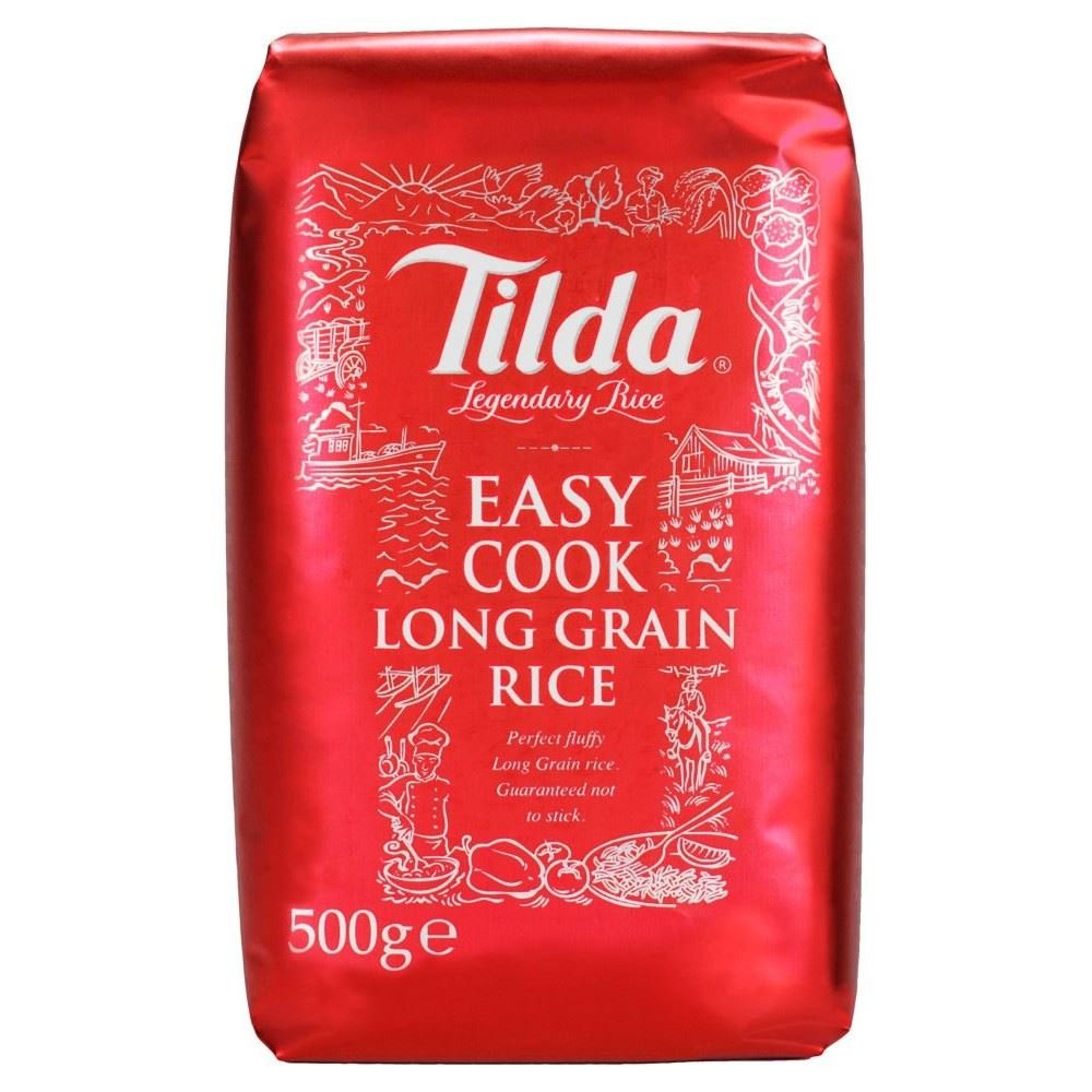 Tilda Easy Cook Long Grain Rice (500g) - Pack of 2 | Premium Basmati Rice for Perfect Biryani, Pilaf & Curry Dishes | Quick & Fluffy Rice for Everyday Meals