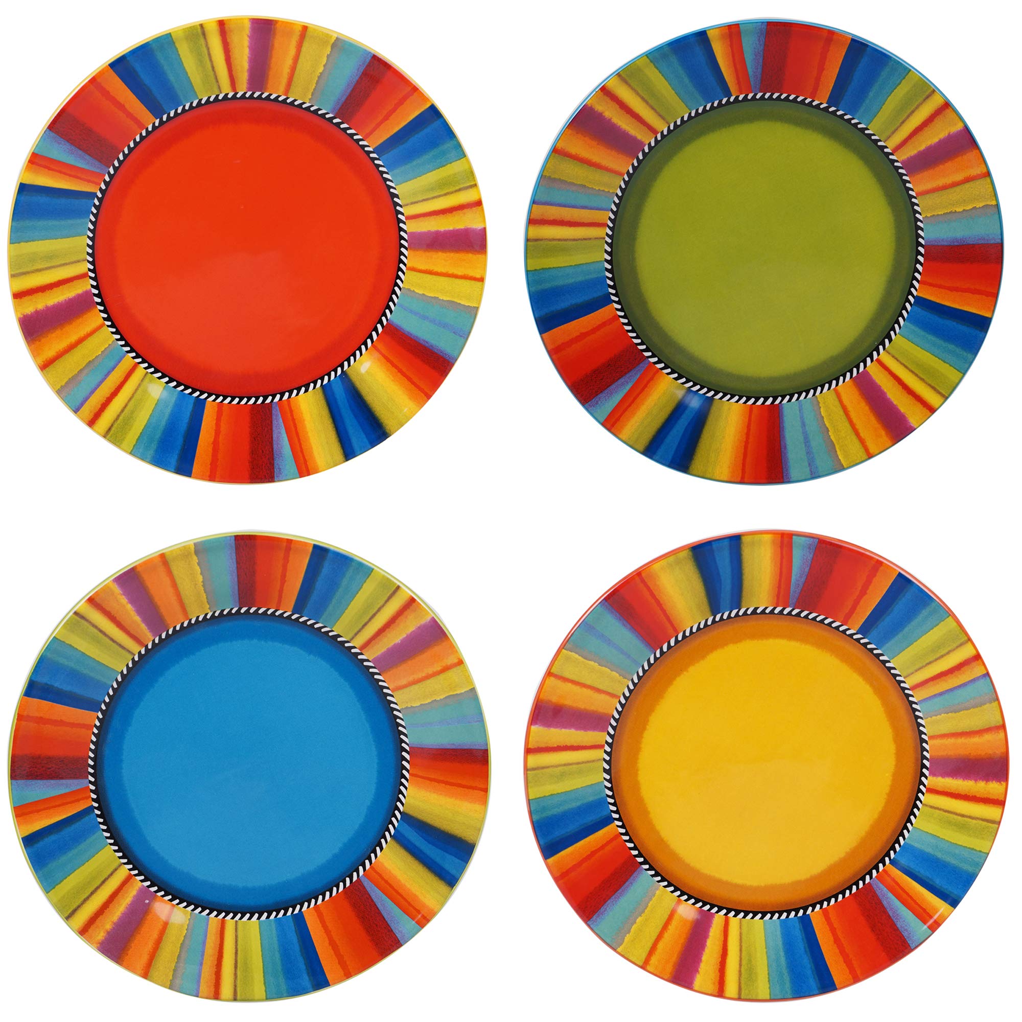 Certified International Sierra 16-Piece Dinnerware Set - Service for 4 - Vibrant Multicolor Plates, Bowls & Mugs - Perfect for Family Dinners, Entertaining Guests & Everyday Use