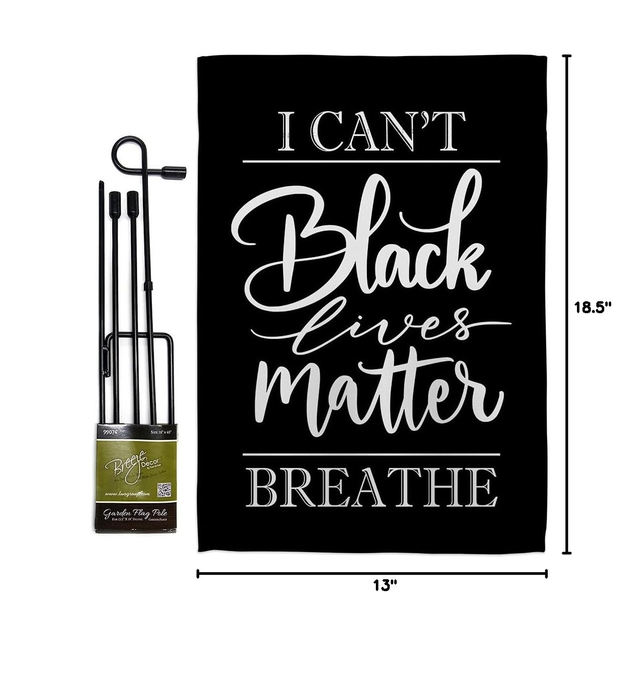 BLM Garden Flag Set - Anti Racism Yard Banner for Social Justice