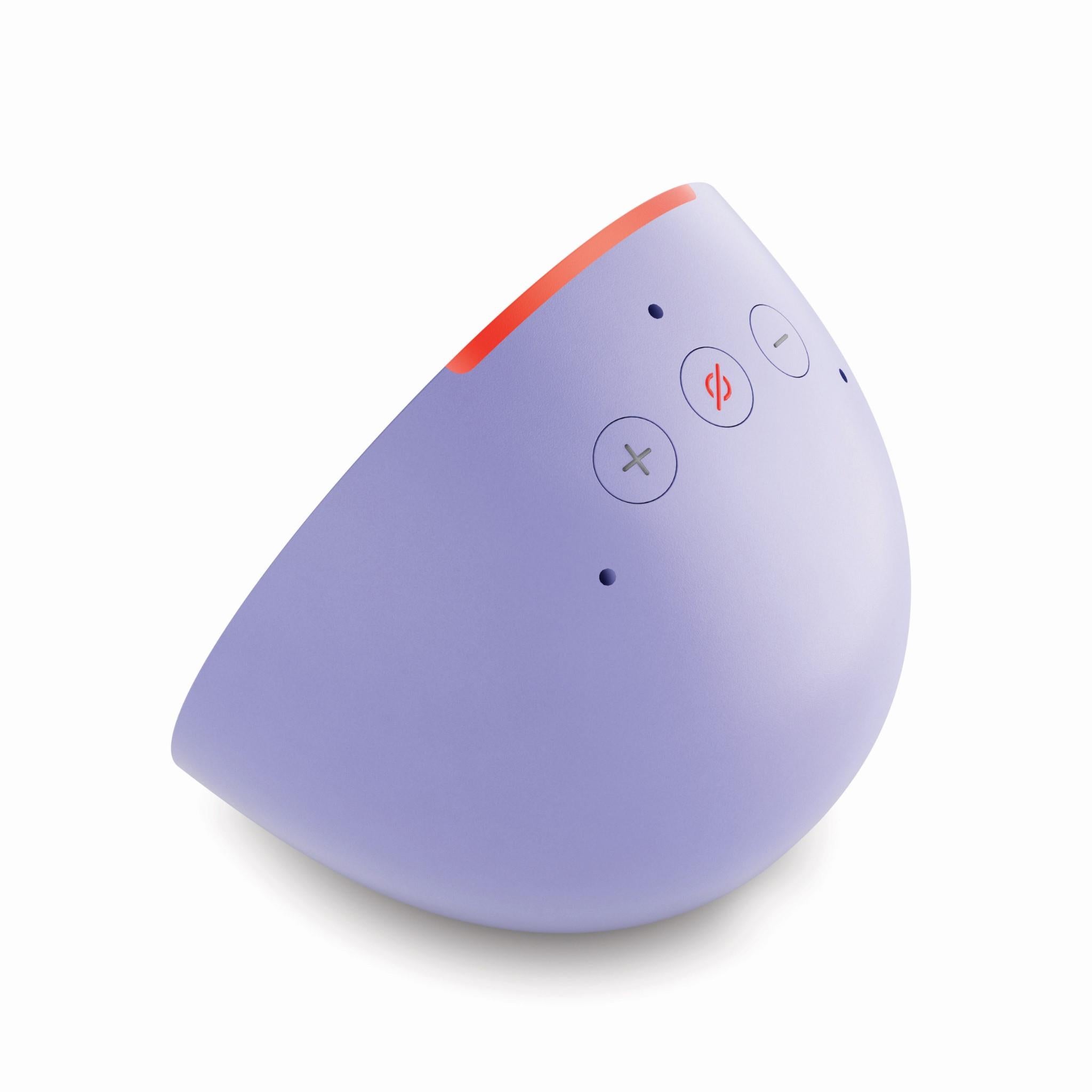 Amazon Echo Pop Compact Smart Speaker with Alexa - Lavender Bloom | Smart Home Control, Music Streaming, Hands-Free Voice Assistant | Perfect for Bedroom, Kitchen, or Office