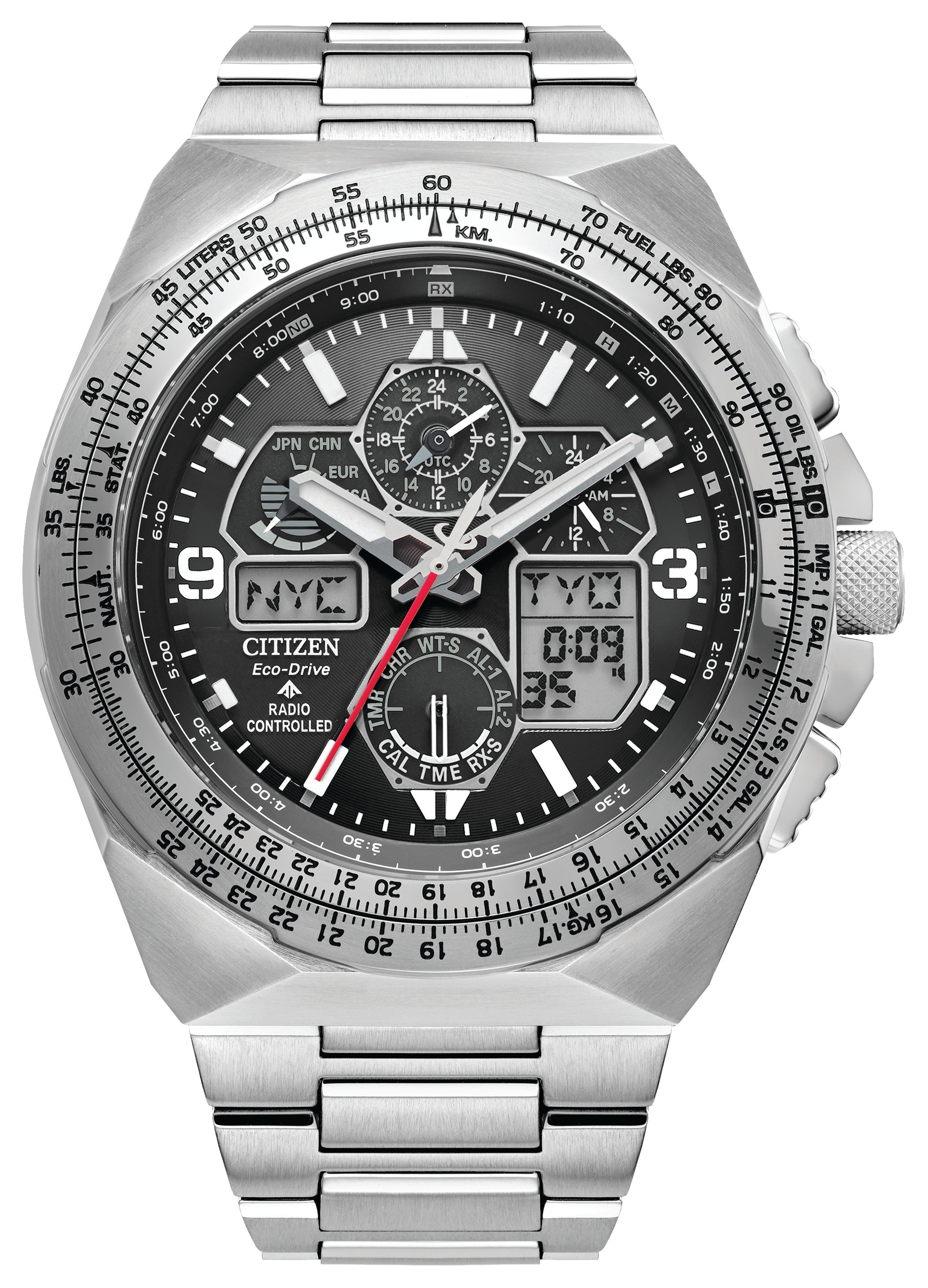 Promaster Skyhawk A-T JY8120 58E Men's Pilot Watch - Precision Chronograph for Aviation & Outdoor Adventures