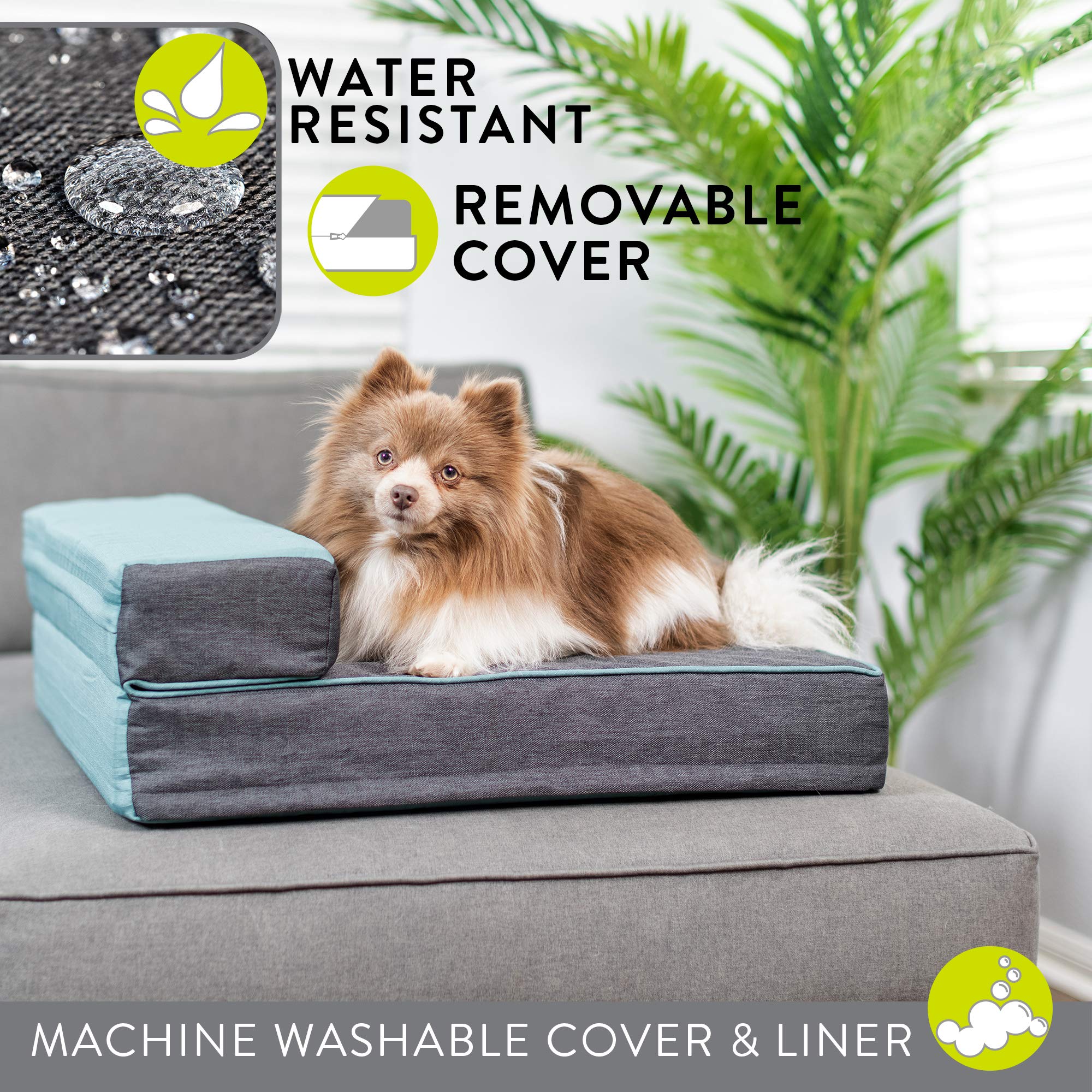 Hyper Pet Double Dreamer Deluxe Orthopedic Dog Bed - HyperFoam & HyperLock Support for Small, Large & X-Large Dogs - Expandable & Durable Calming Pet Bed (32