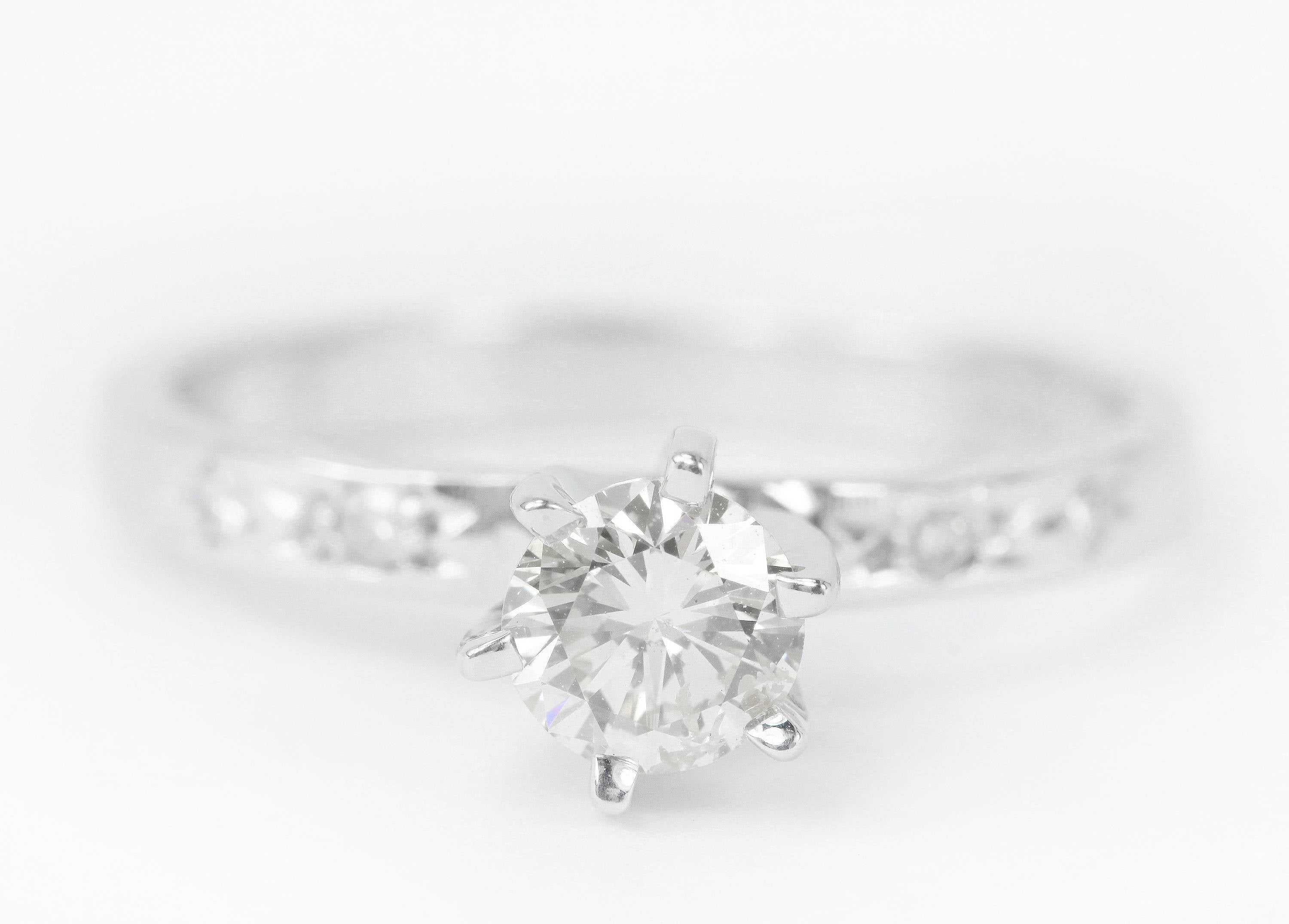 0.54 Carat Solitaire Diamond Engagement Ring in 14K White Gold - Perfect for Proposals, Anniversaries & Romantic Occasions