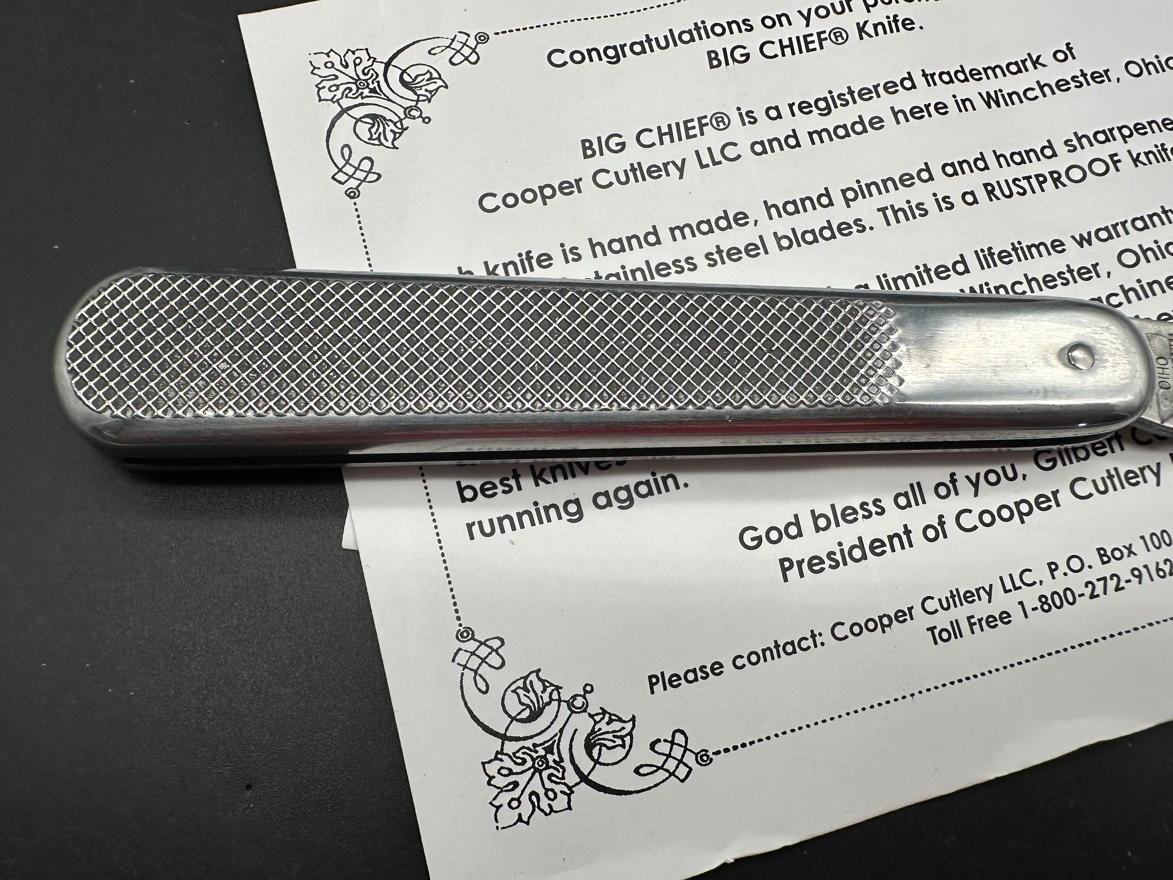 Premium Big Chief Folding Pocket Knife by Cooper Cutlery - Durable Stainless Steel Blade, Compact & Portable for Camping, Hiking, EDC & Outdoor Adventures